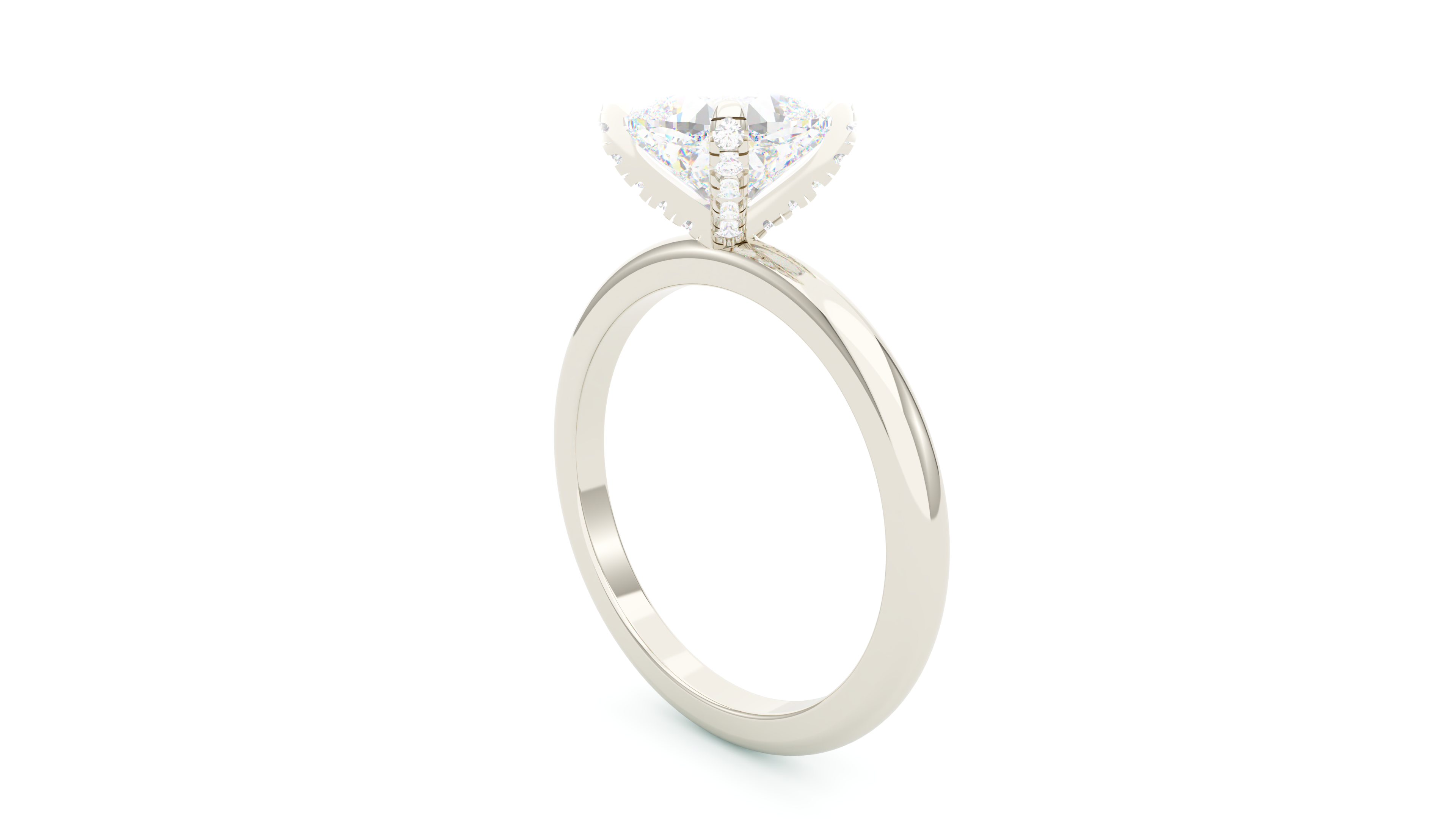 Cushion Pavé Prongs