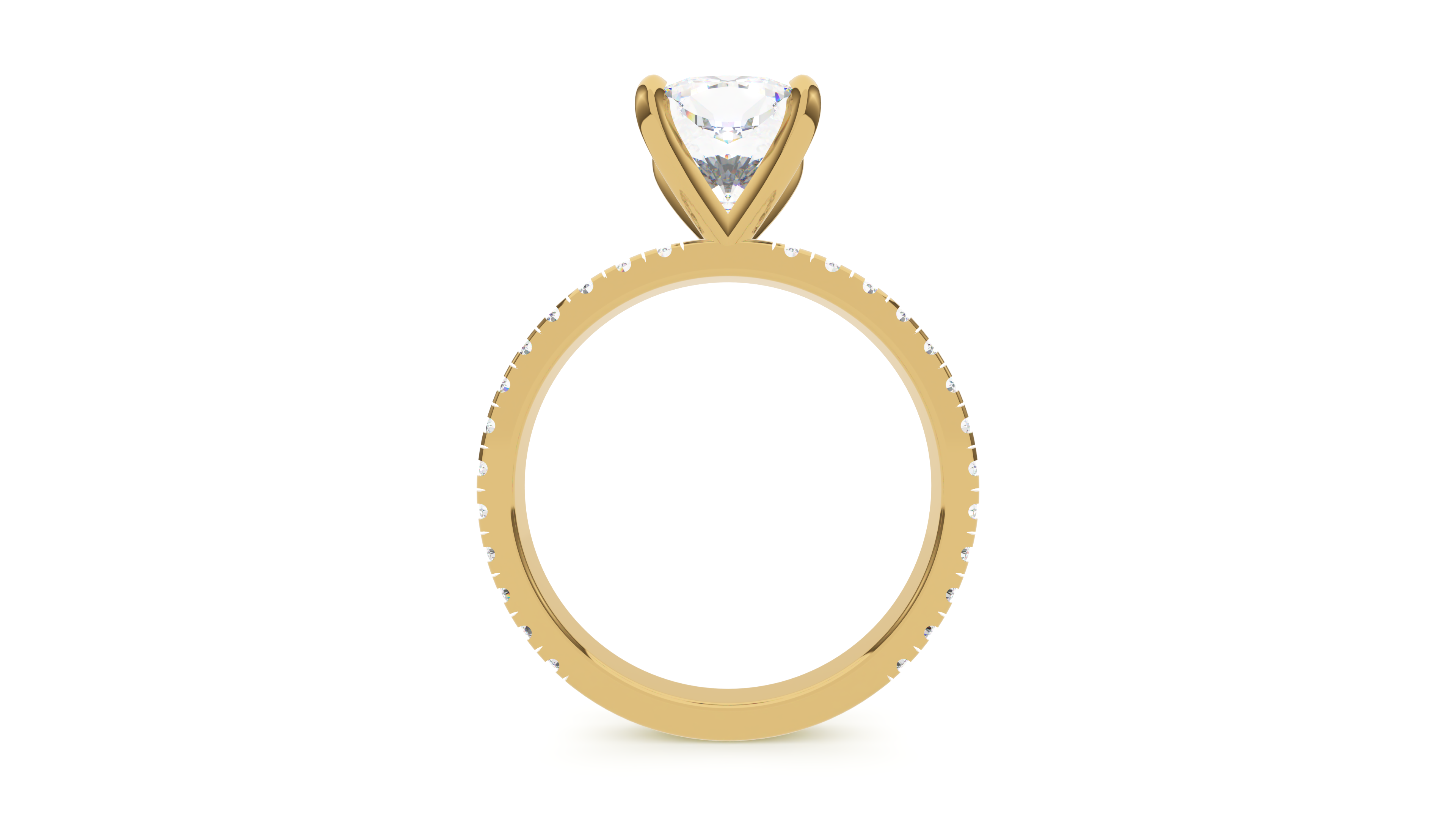 Cushion Diamond Modern Pave