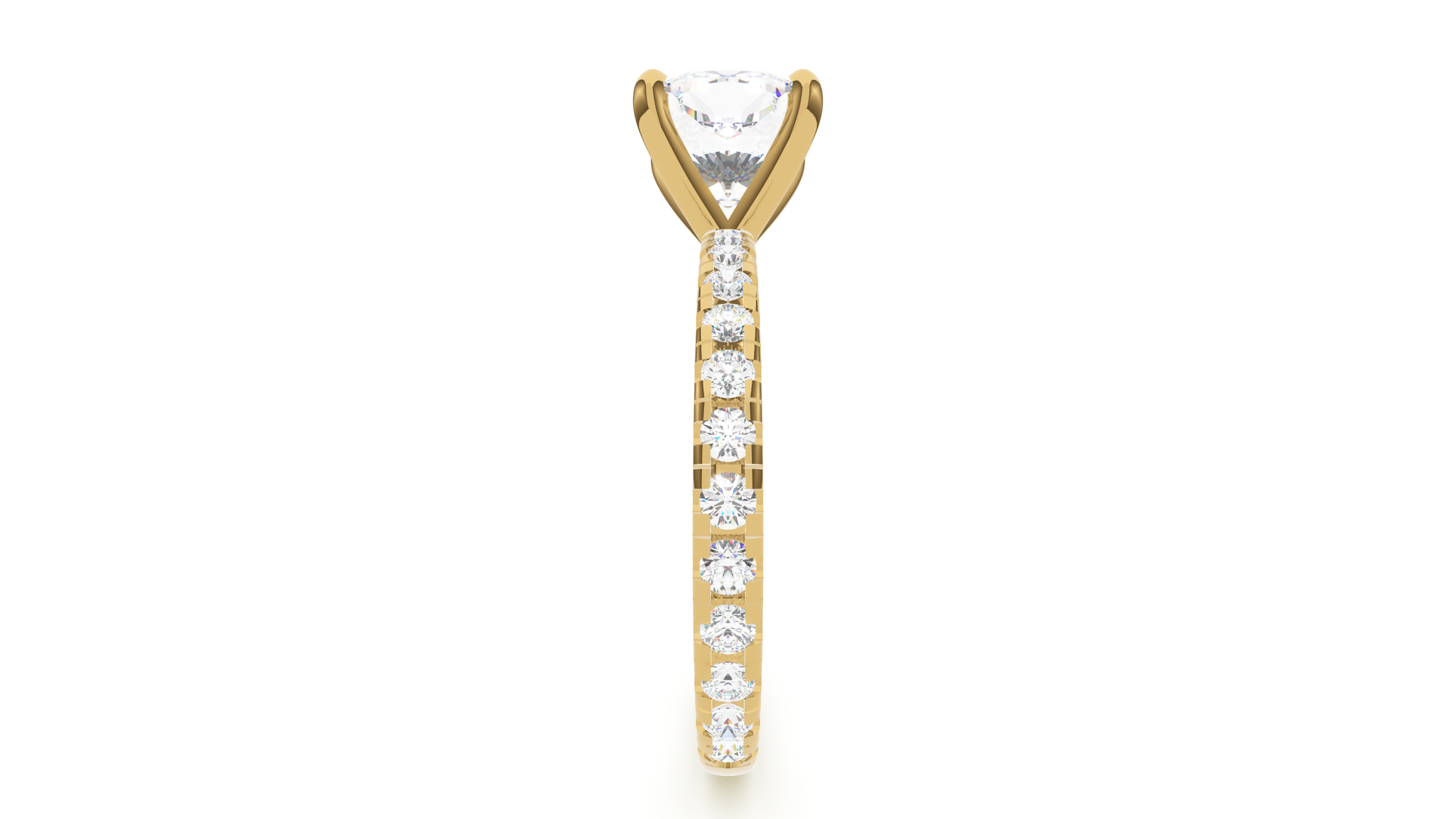 Cushion Diamond Modern Pave