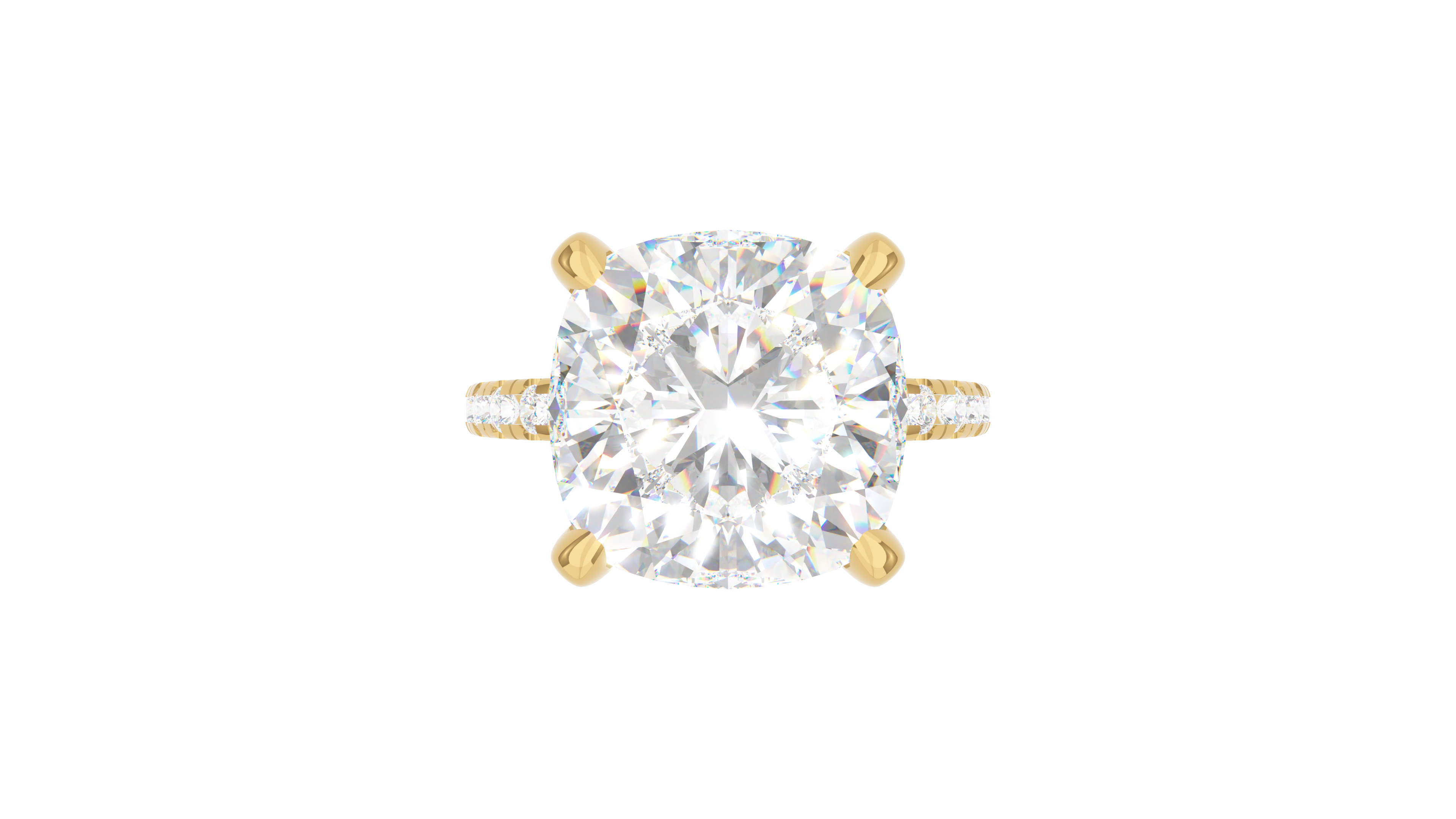 Cushion Diamond Modern Pave