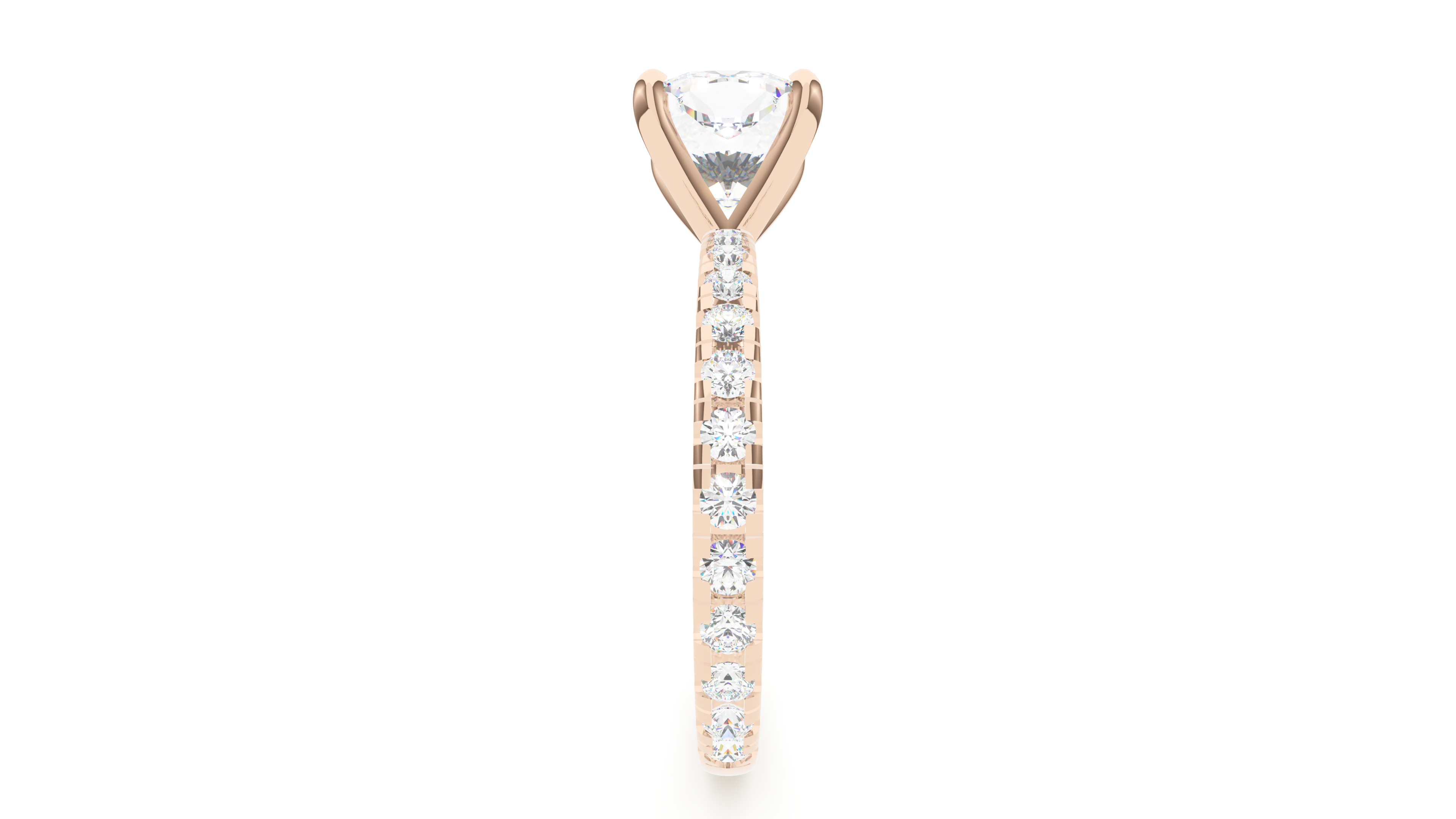 Cushion Diamond Modern Pave