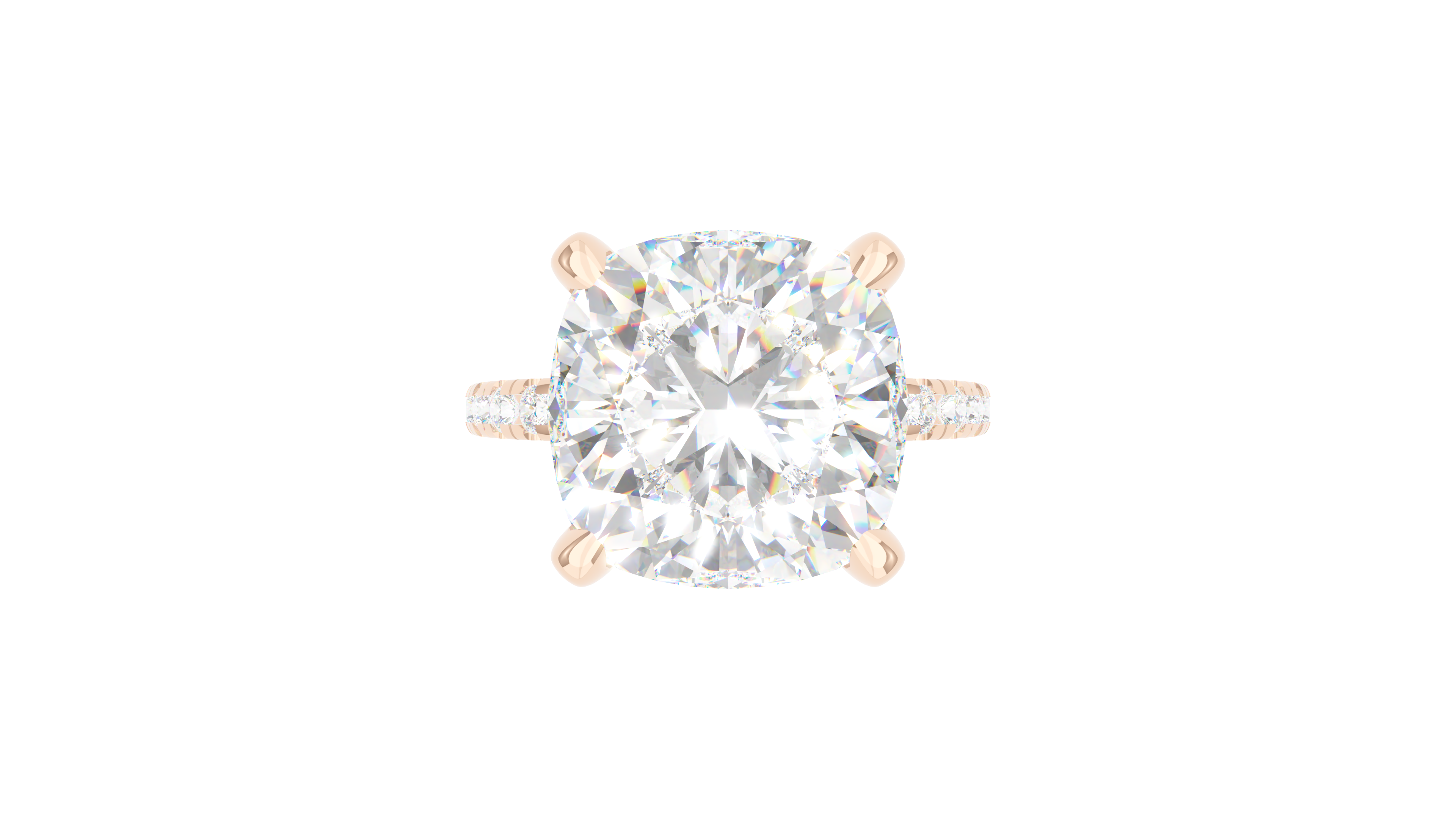 Cushion Diamond Modern Pave