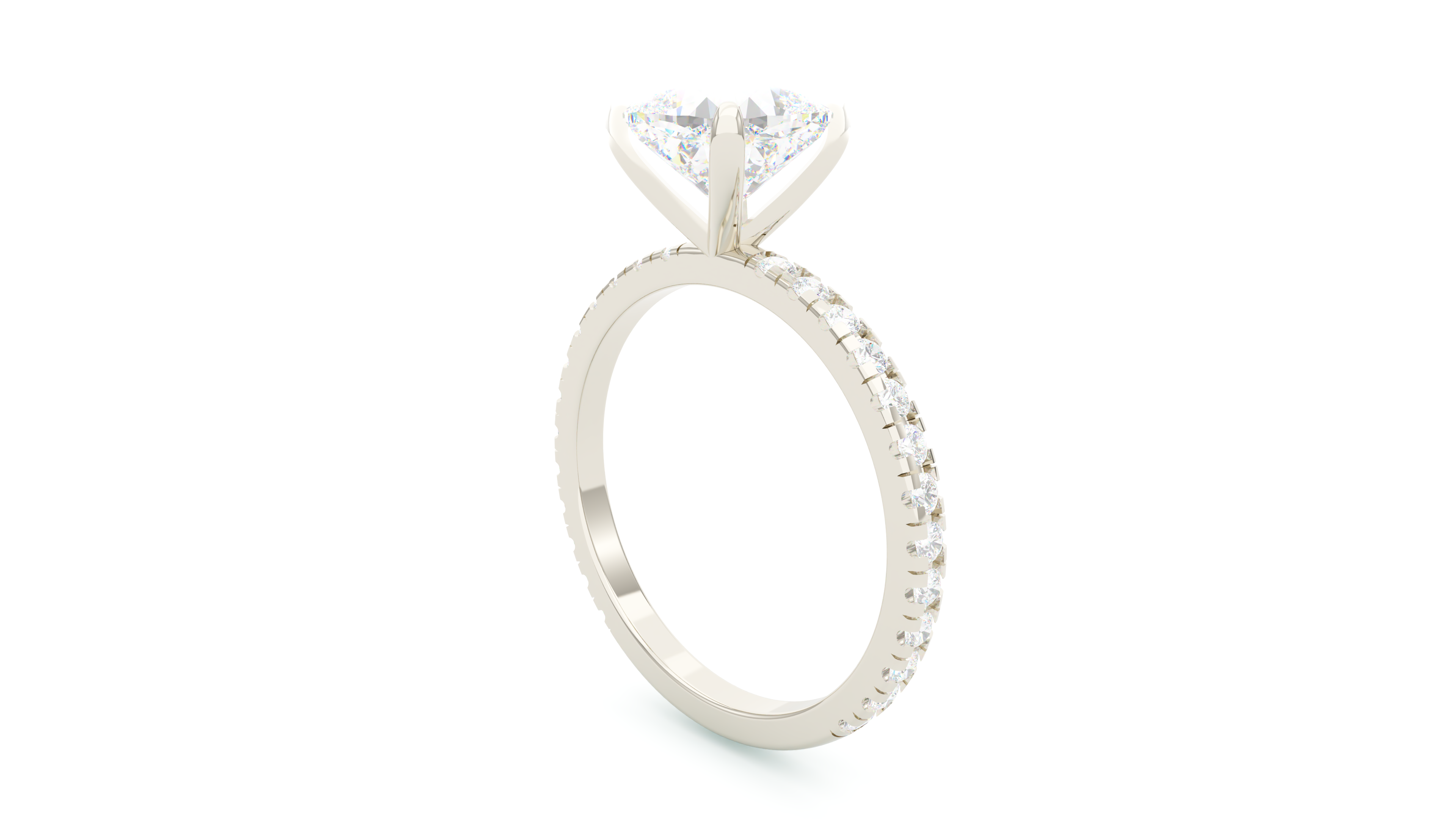 Cushion Diamond Modern Pave