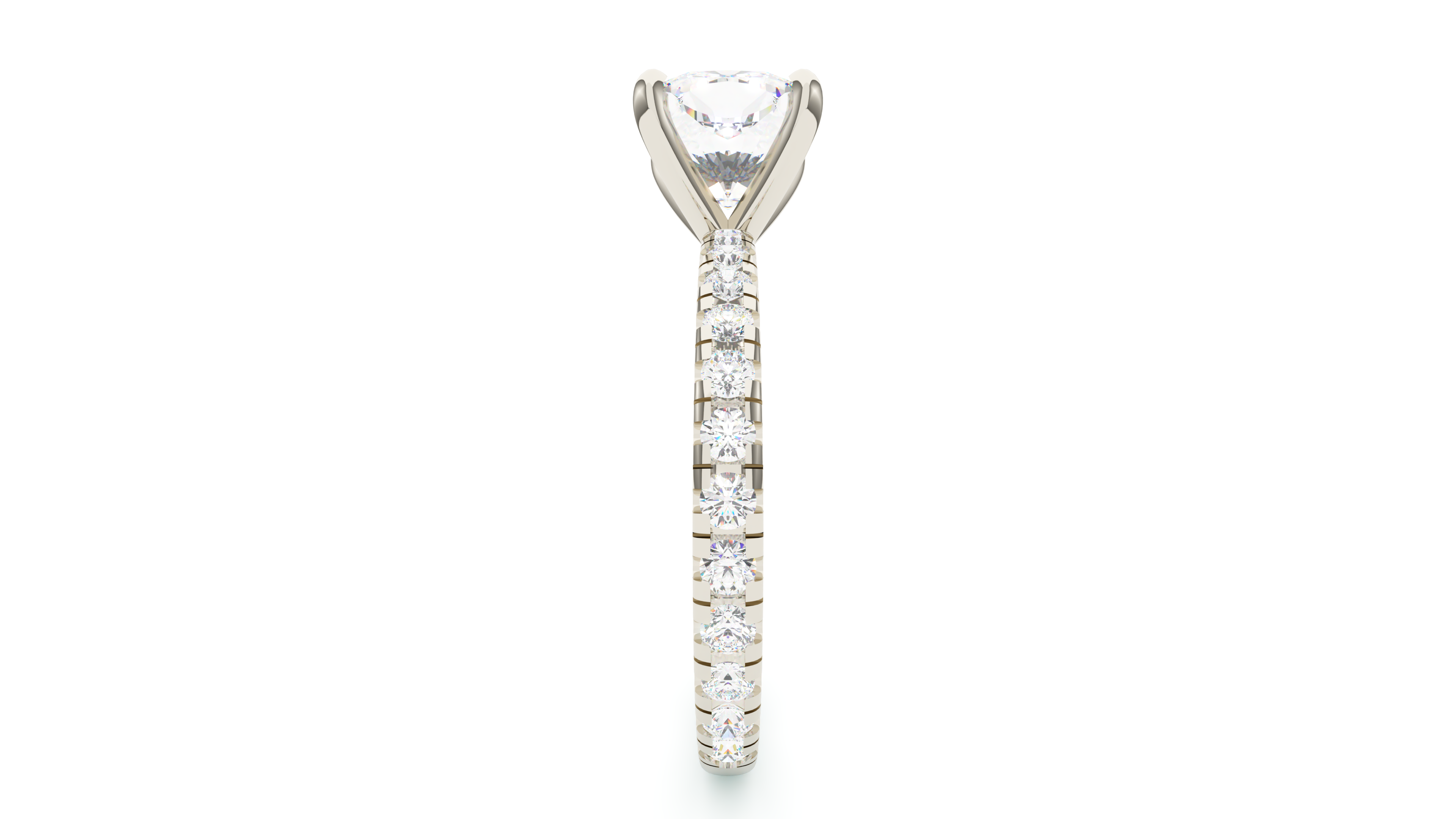 Cushion Diamond Modern Pave