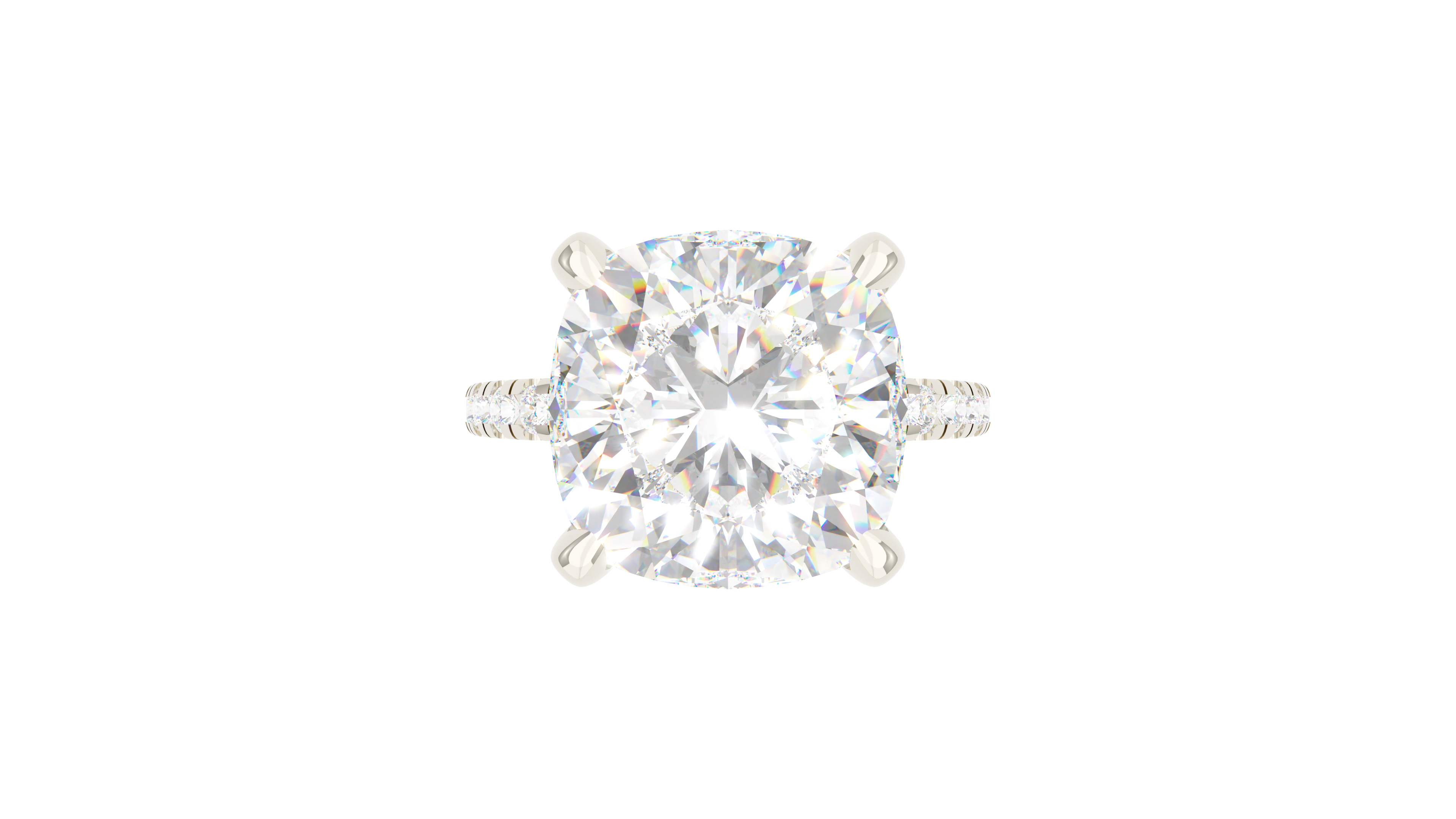 Cushion Diamond Modern Pave