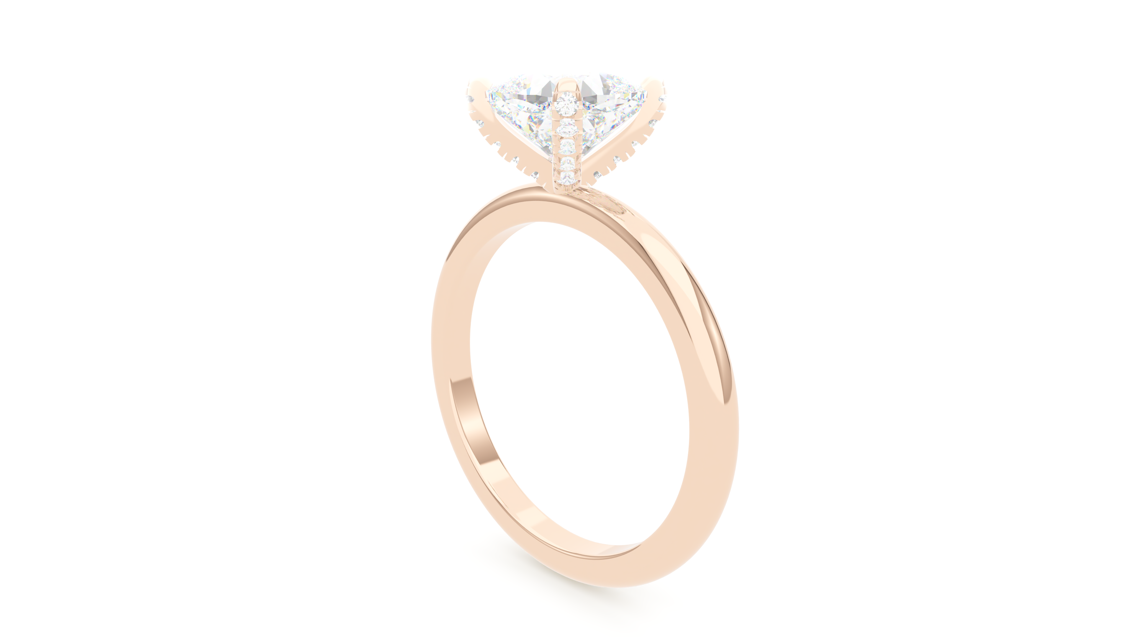 Cushion Diamond Pave Prong