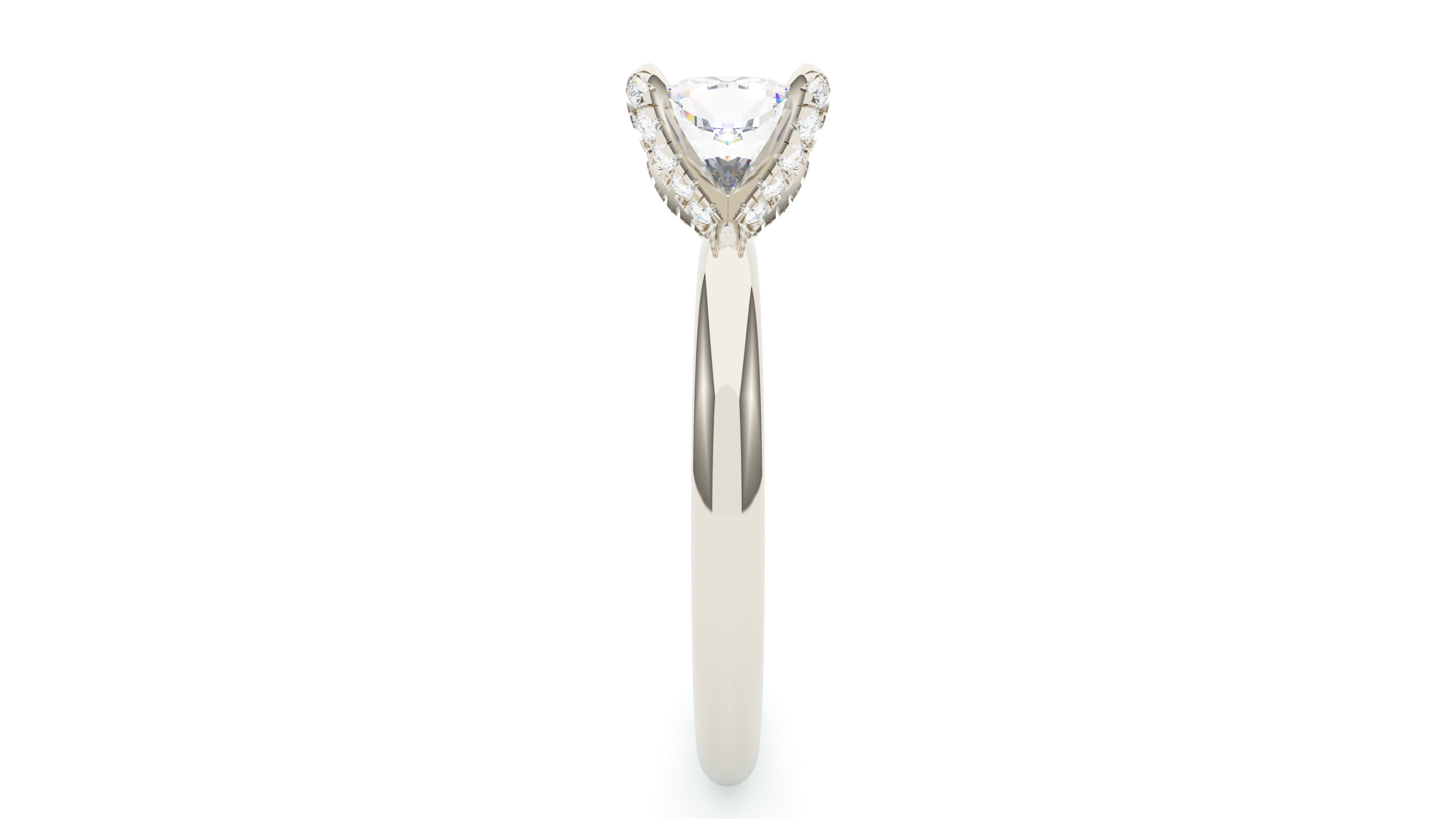 Cushion Diamond Pave Prong