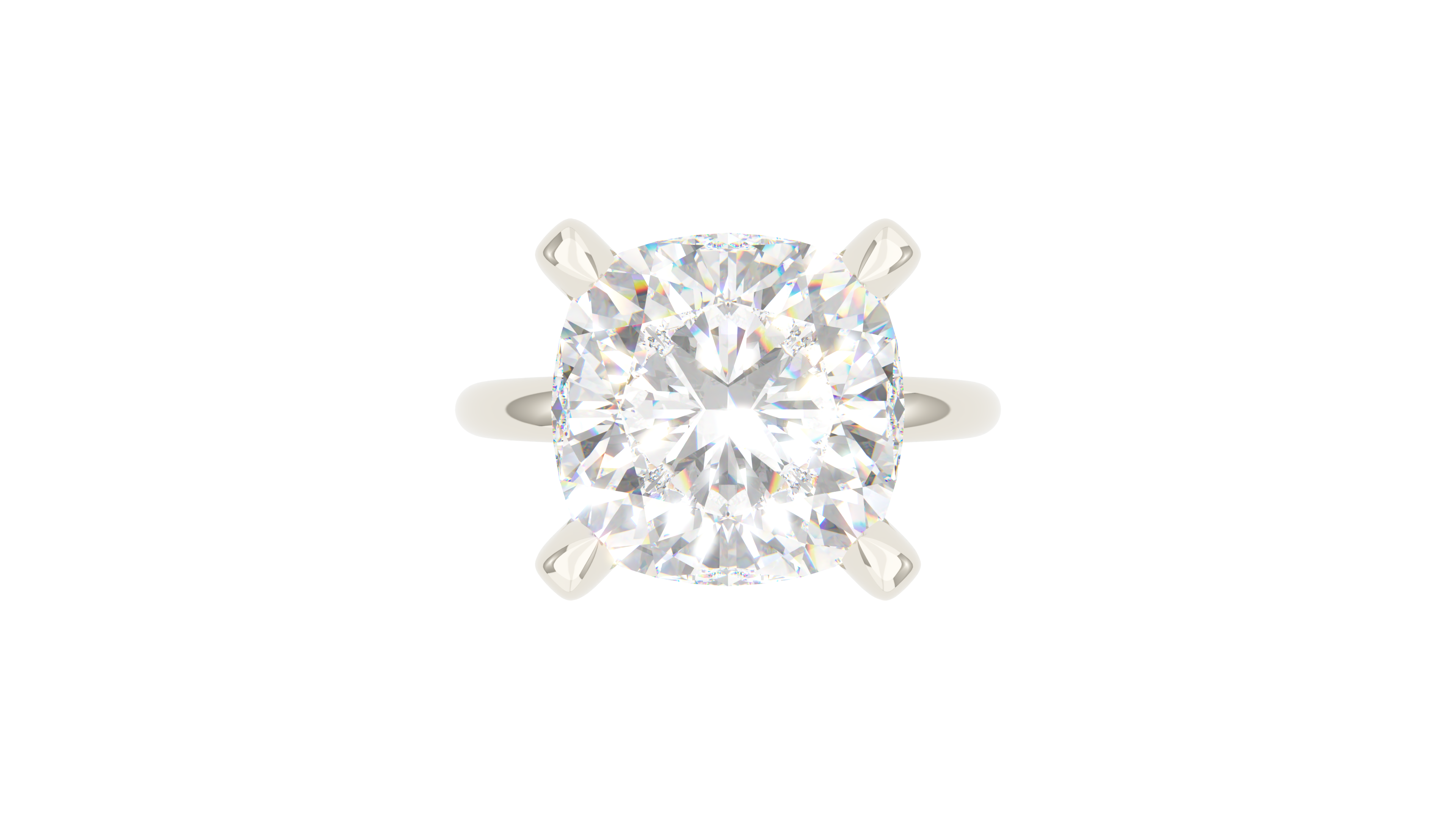 Cushion Diamond Pave Prong