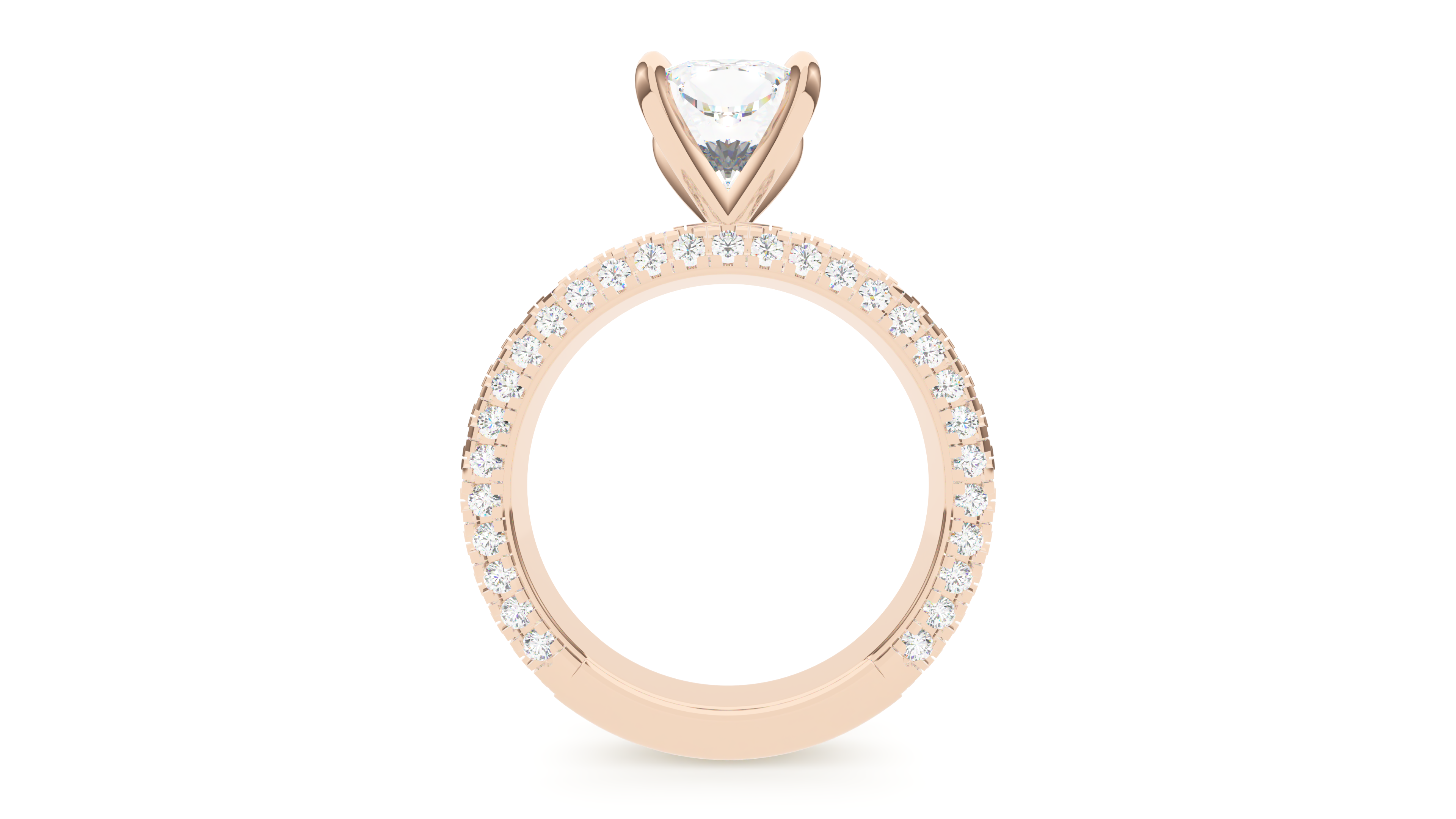 Cushion Diamond Trio Pave