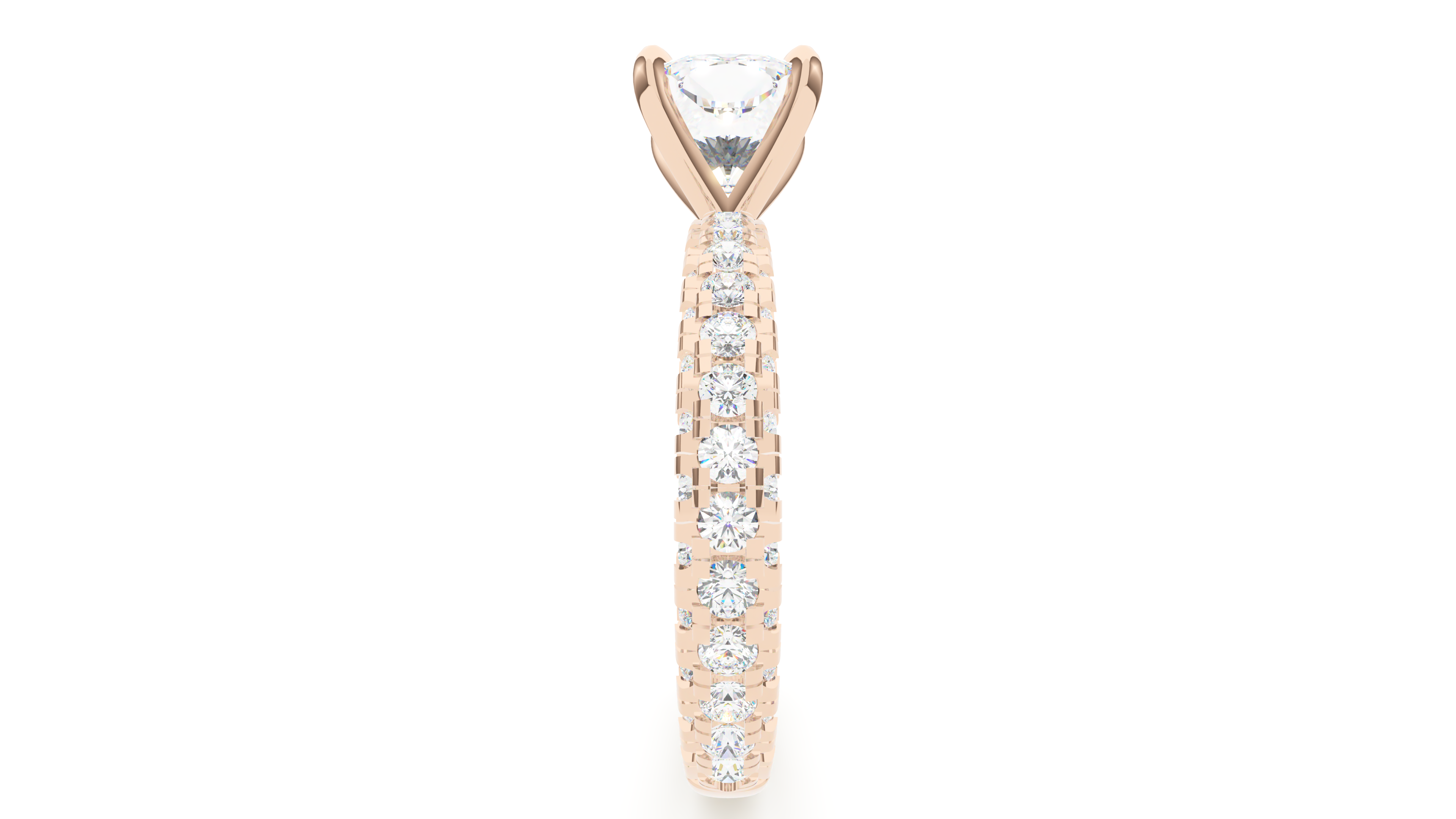 Cushion Diamond Trio Pave
