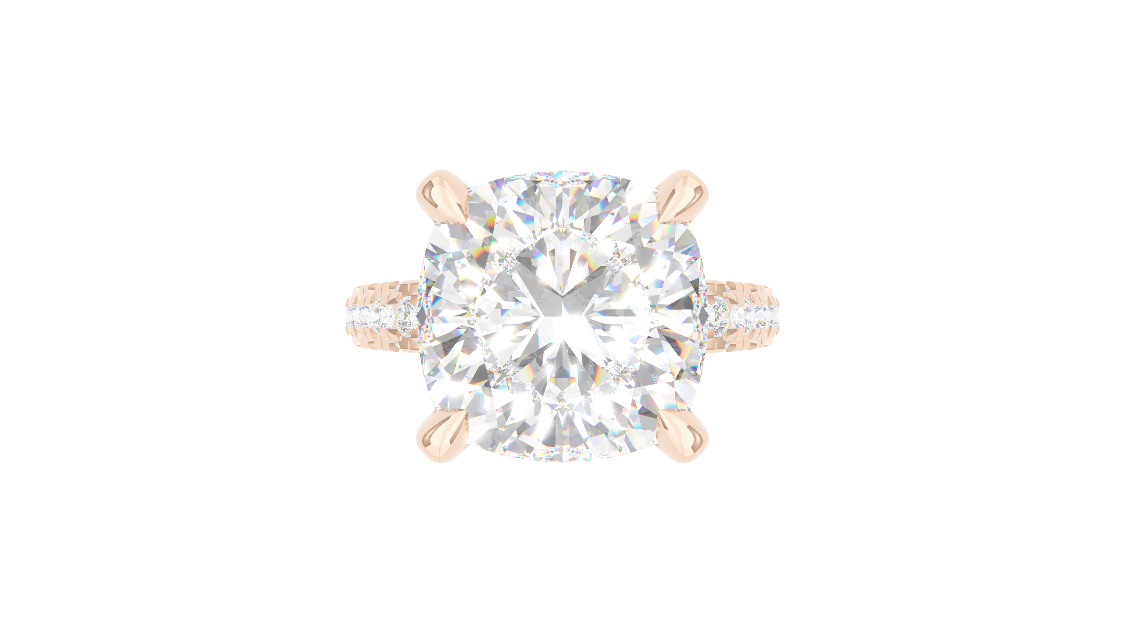 Cushion Diamond Trio Pave