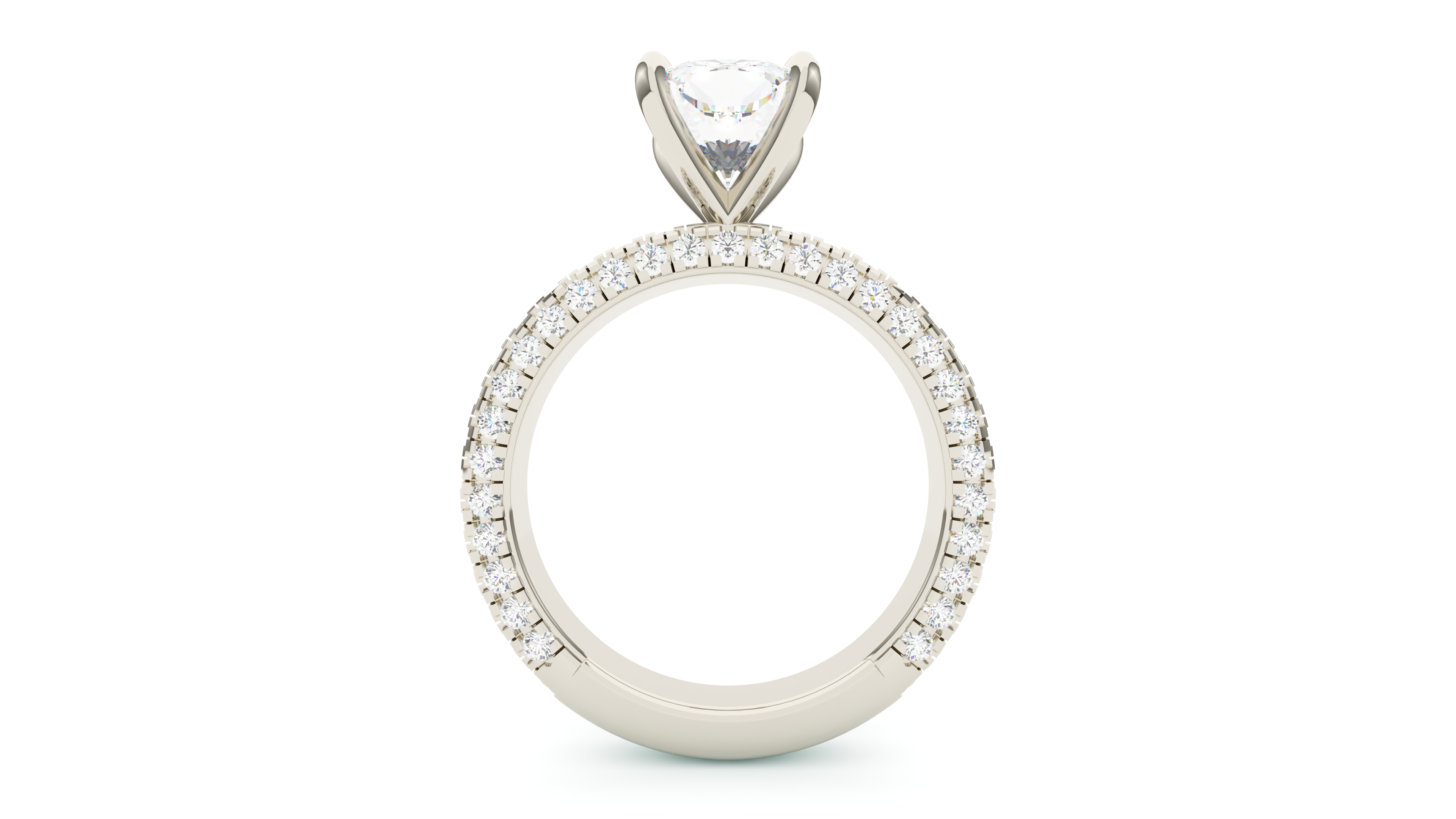 Cushion Diamond Trio Pave