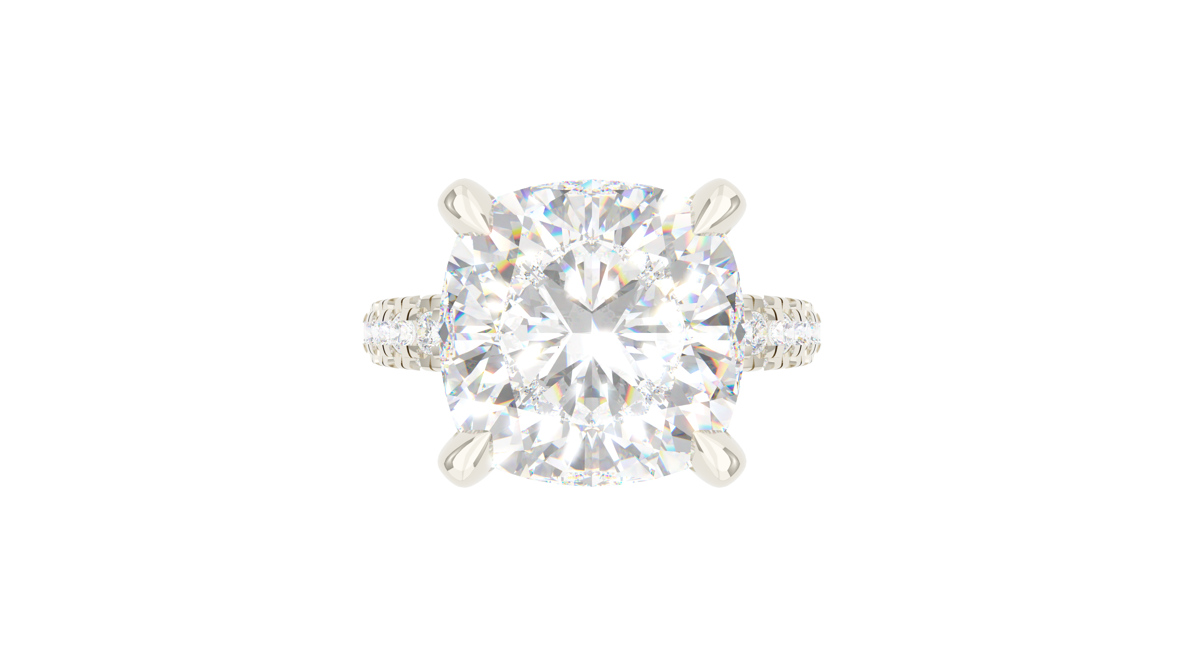 Cushion Diamond Trio Pave