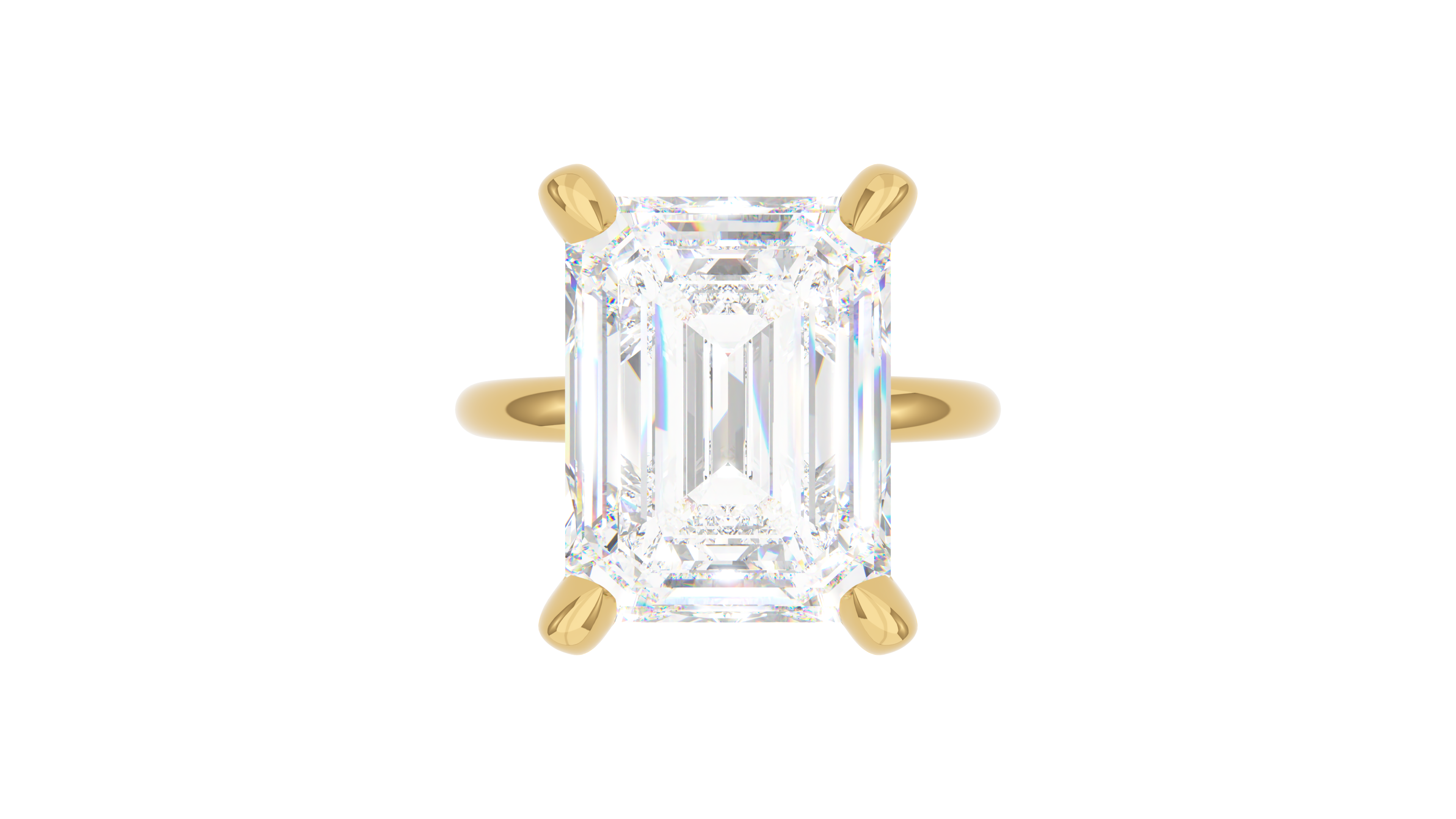 Emerald Diamond Pave Prong