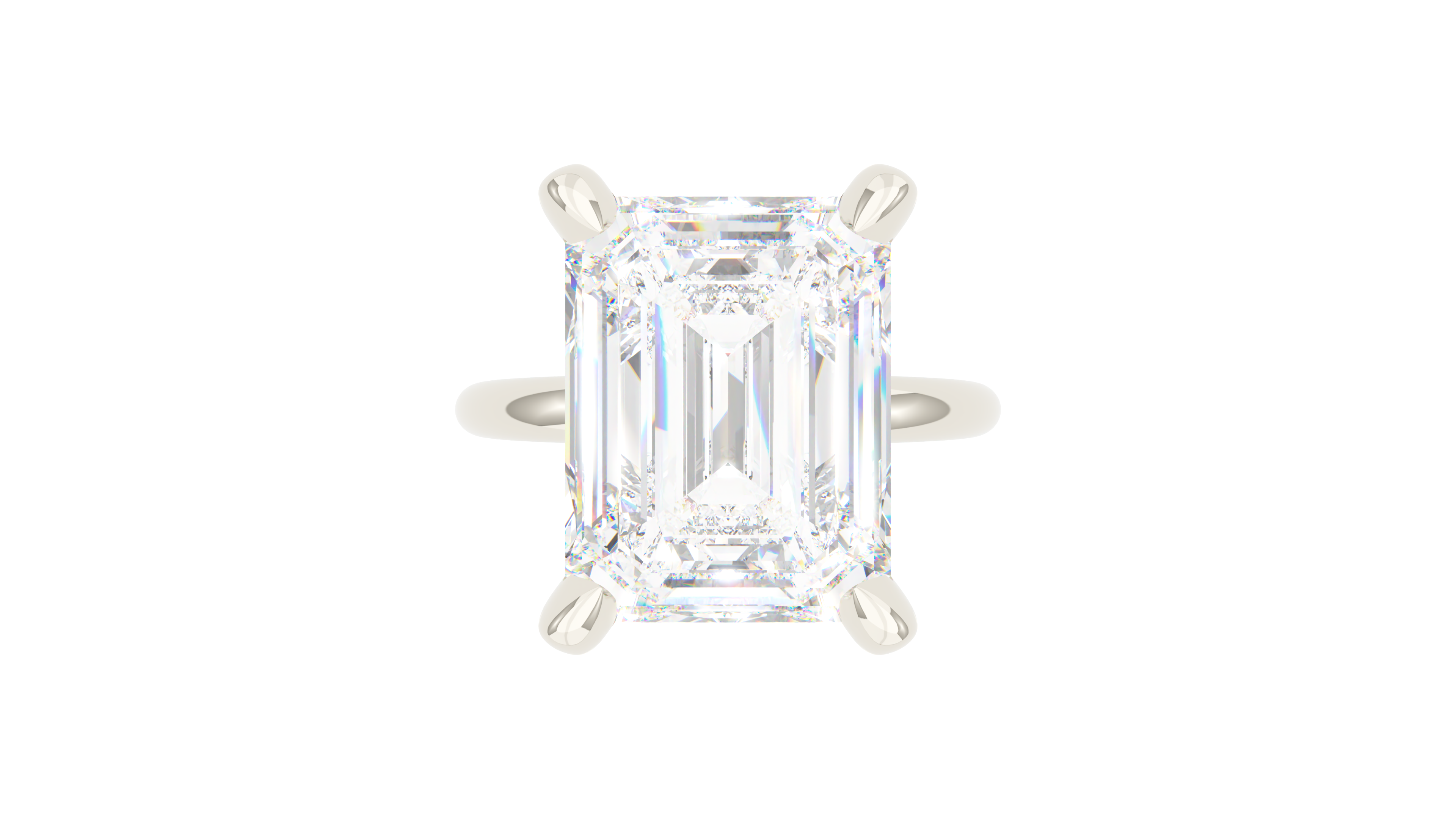 Emerald Diamond Pave Prong