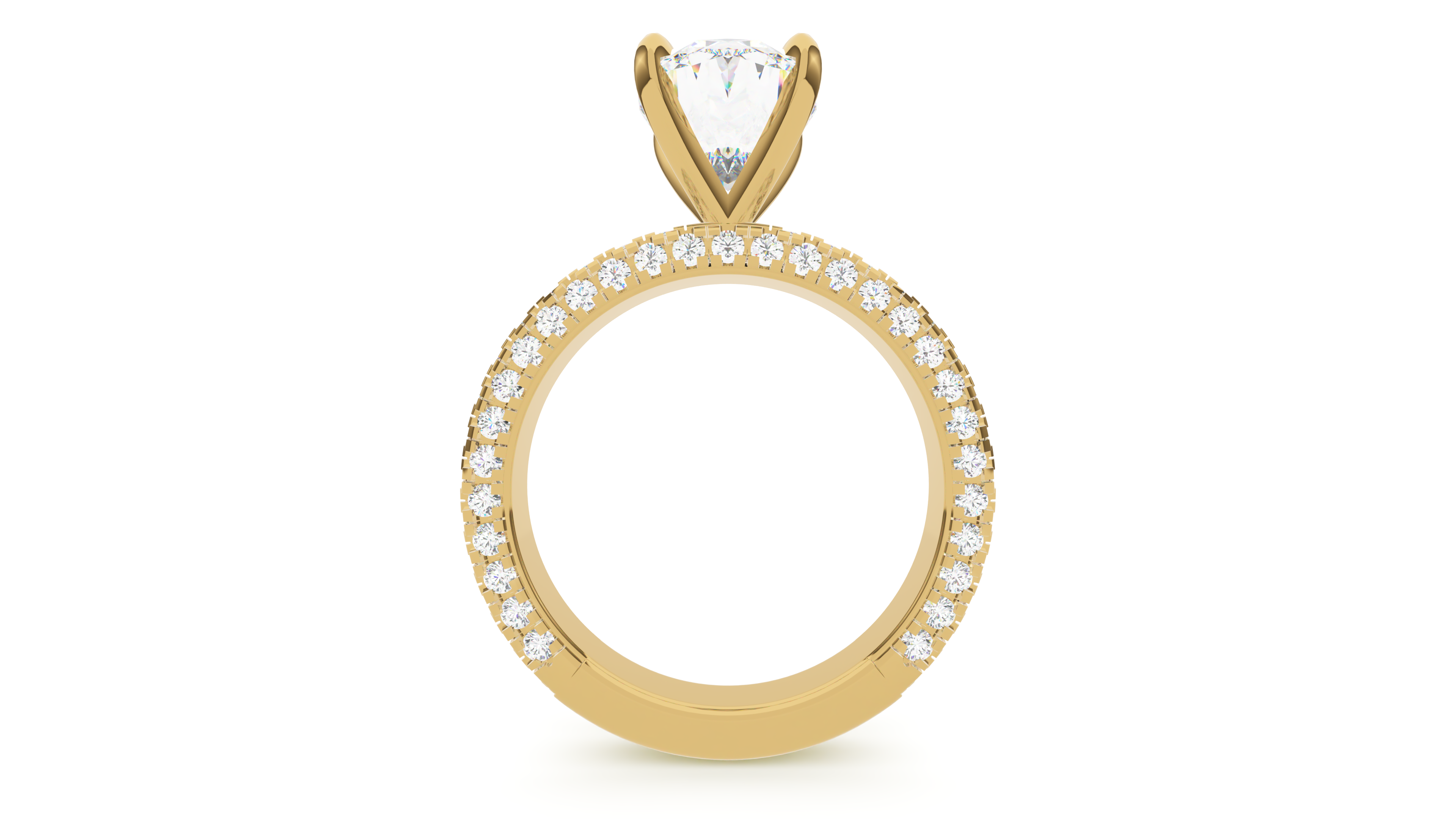 Oval Diamond Trio Pave