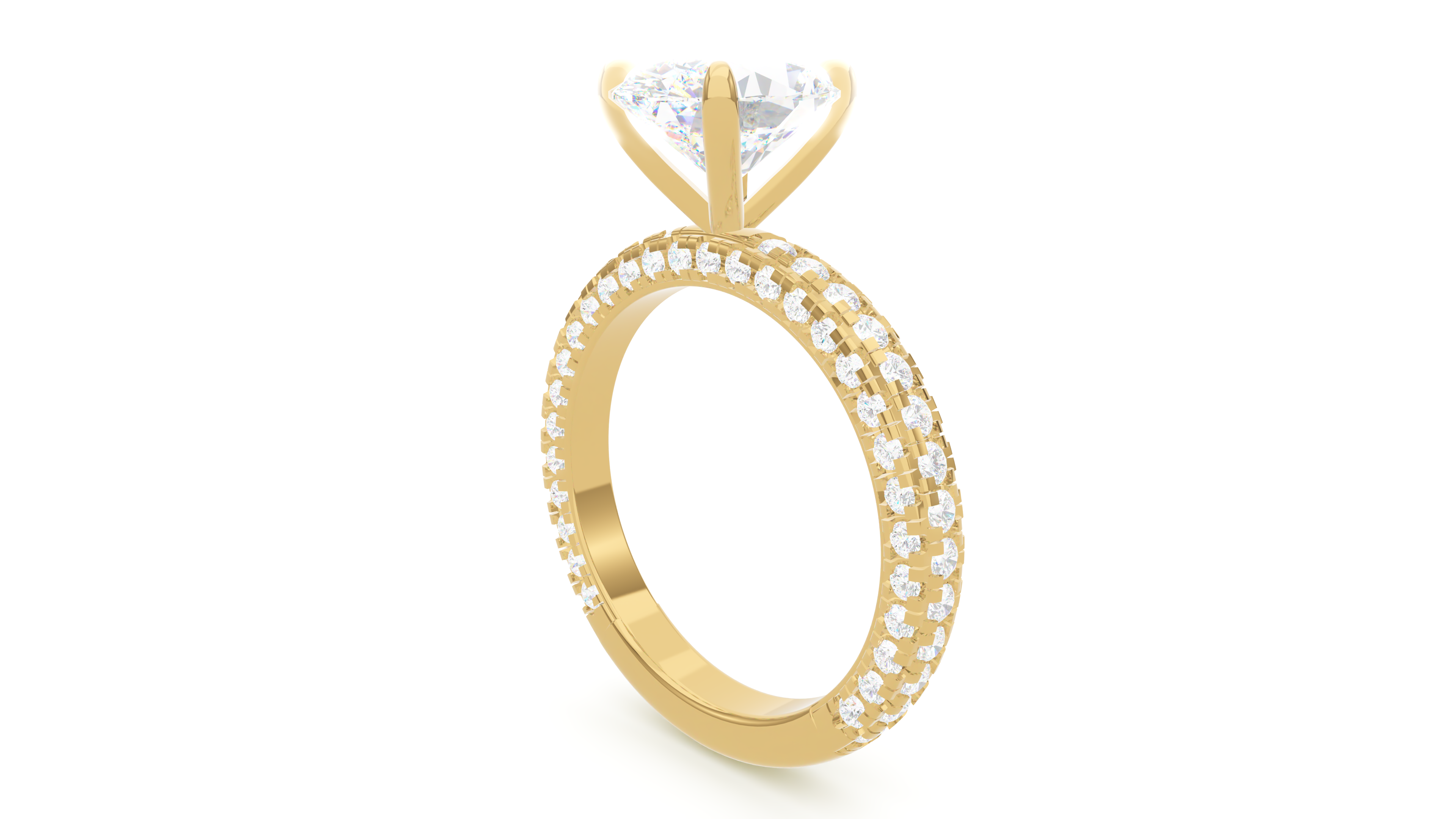 Oval Diamond Trio Pave