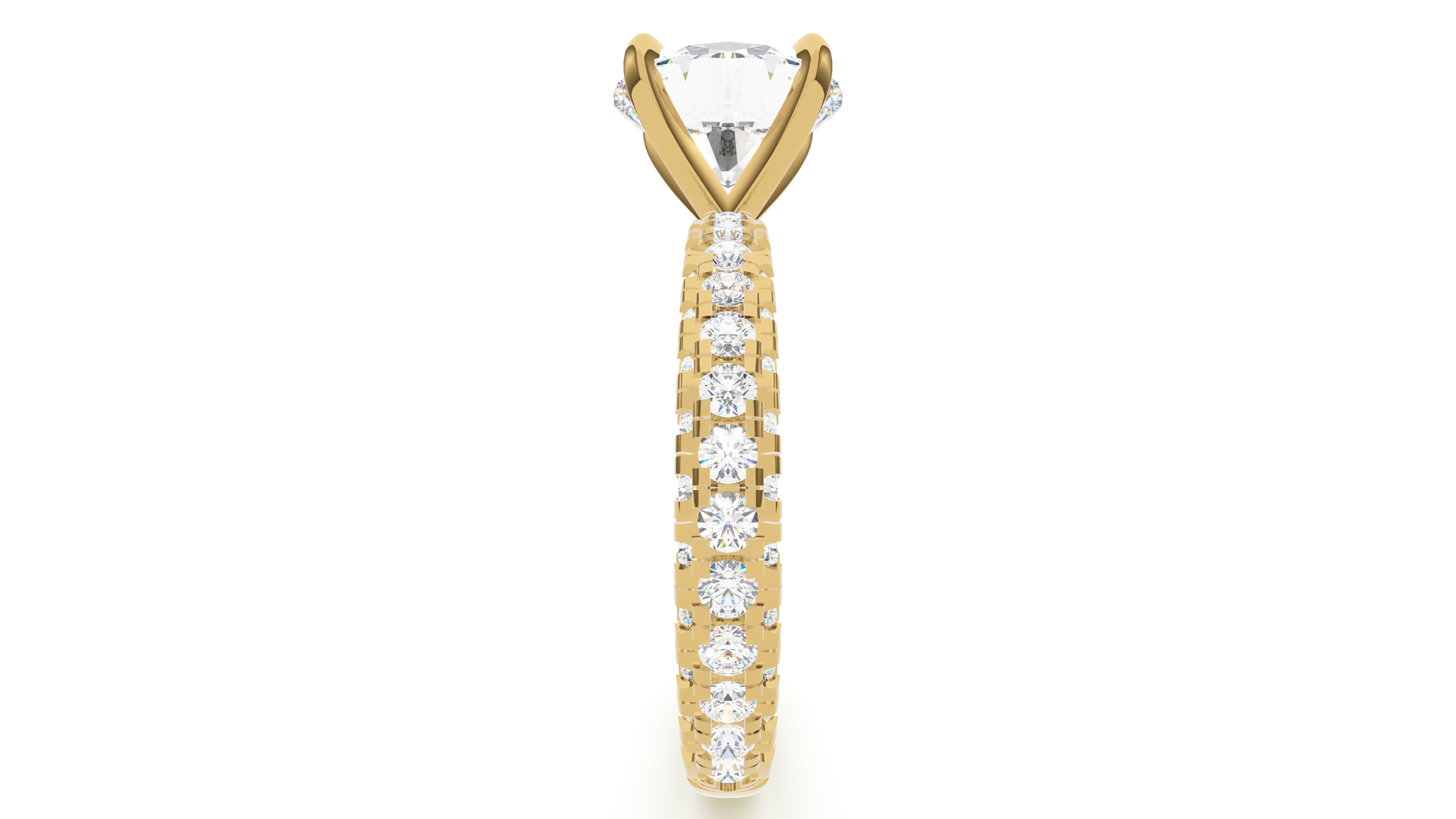 Oval Diamond Trio Pave