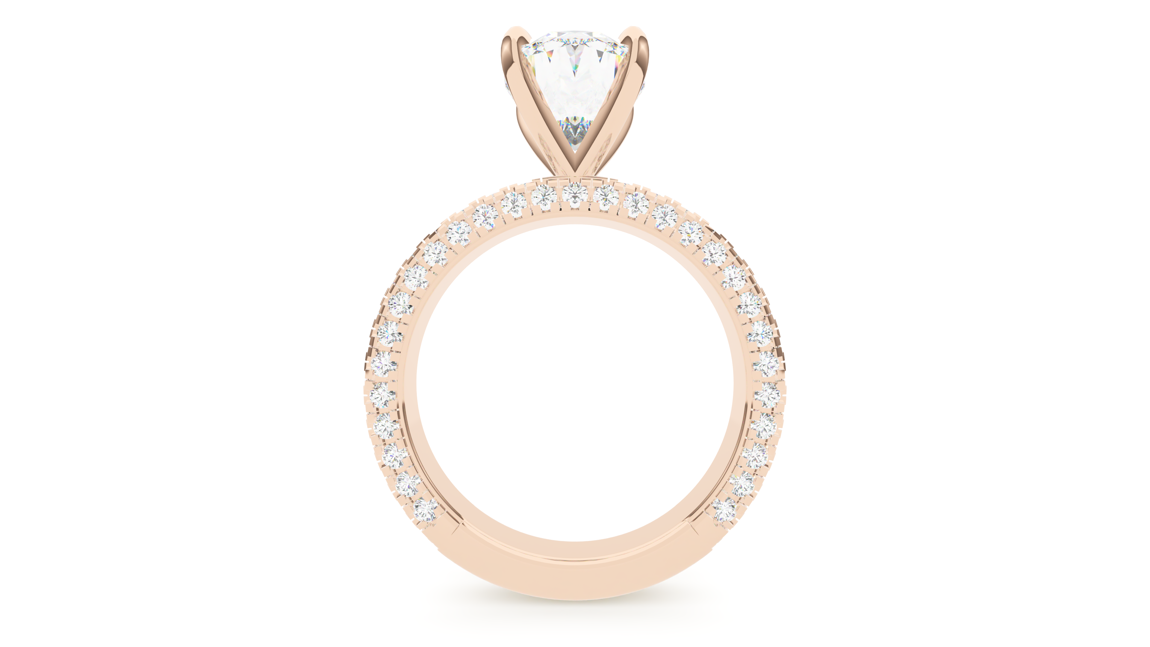 Oval Diamond Trio Pave