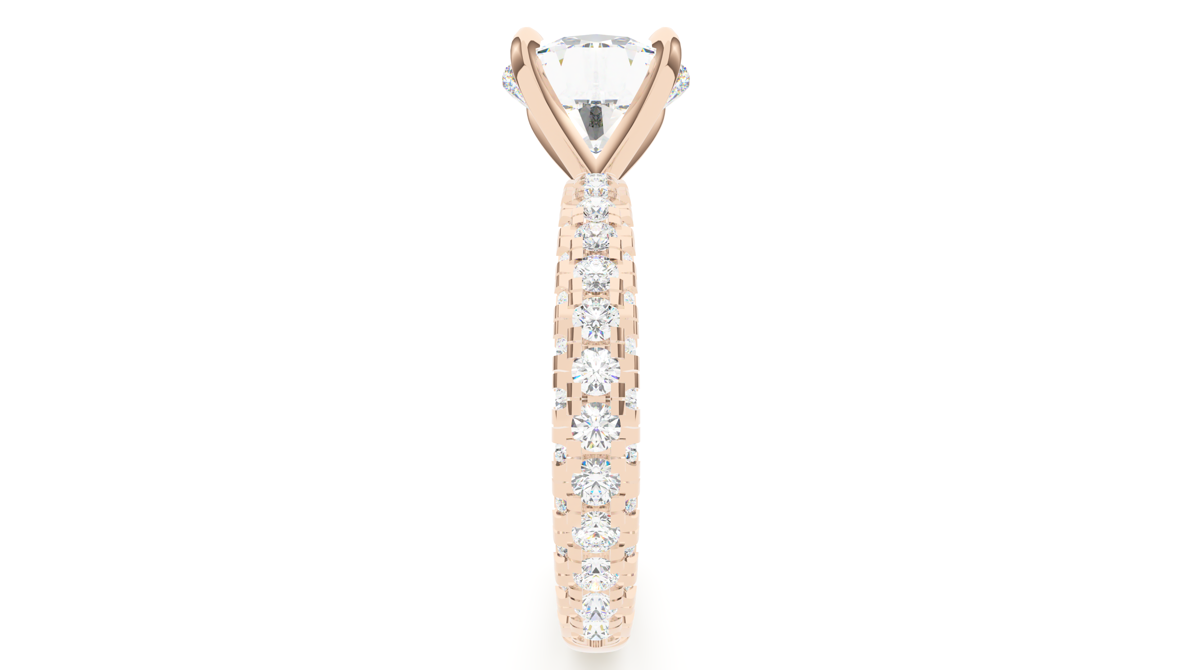 Oval Diamond Trio Pave