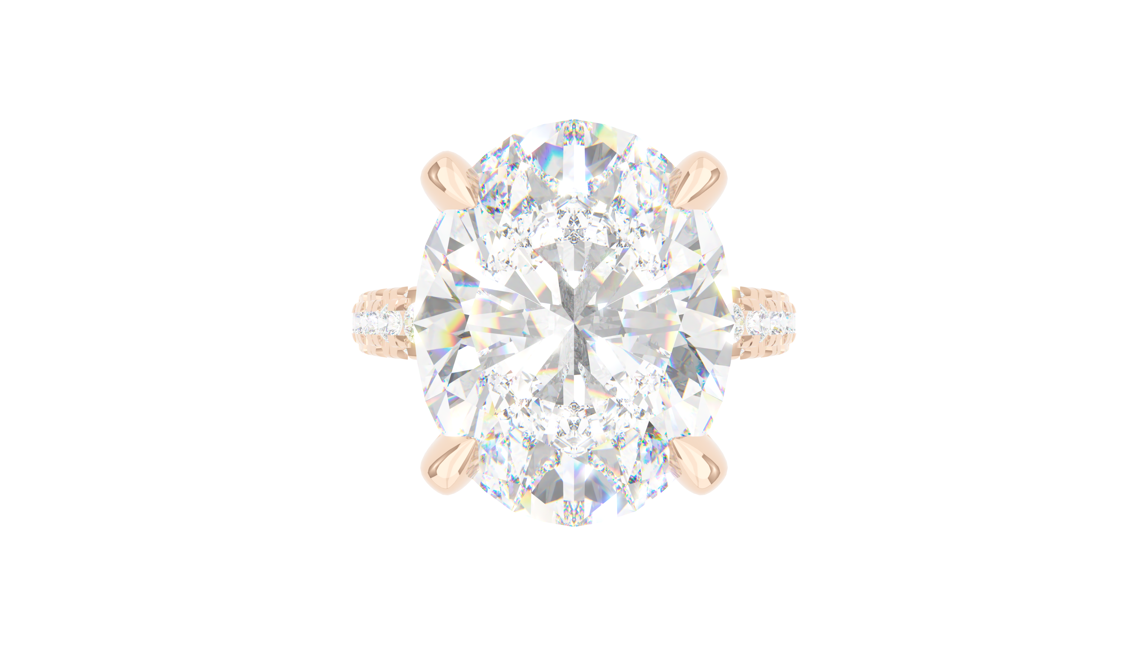 Oval Diamond Trio Pave