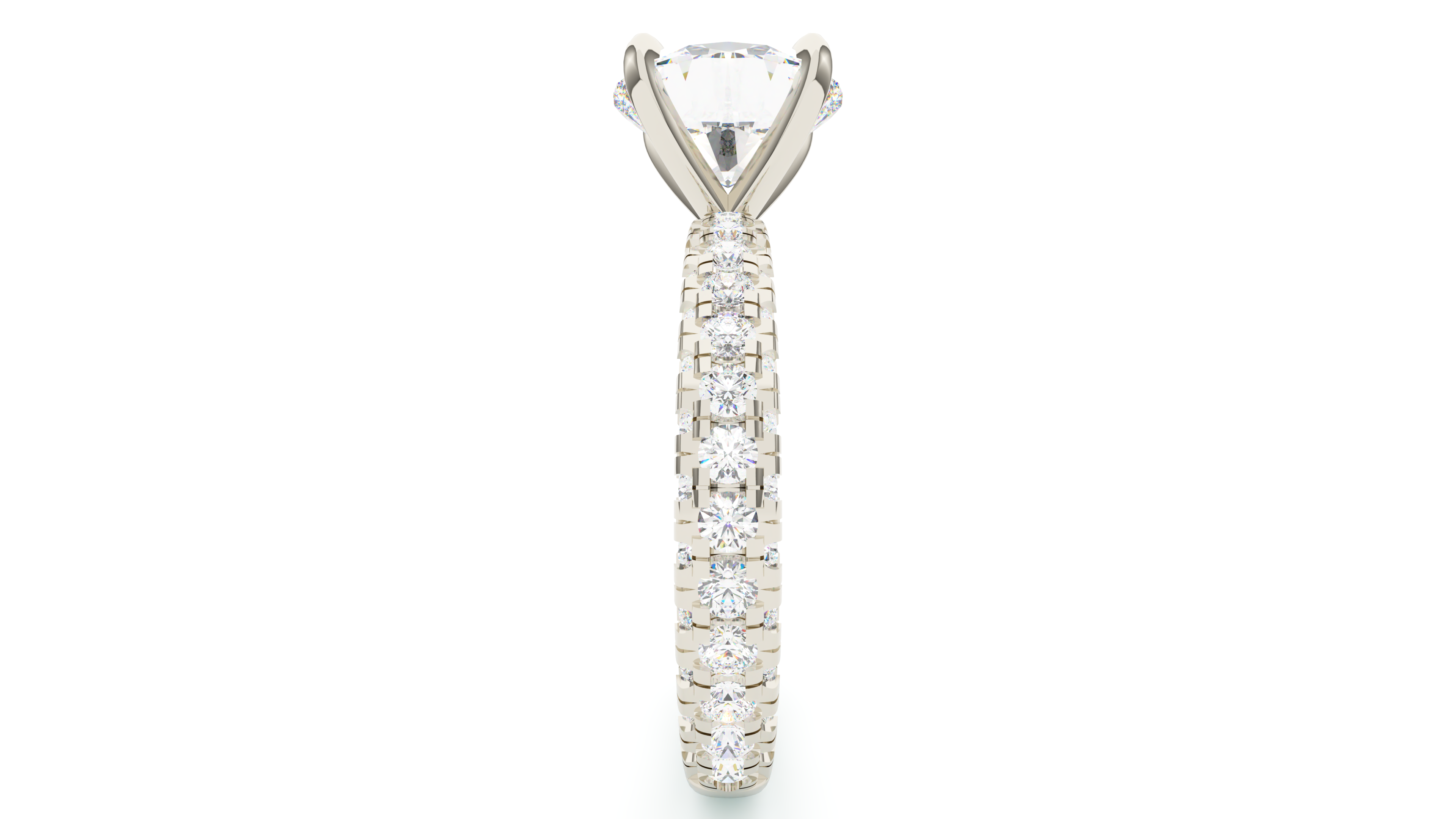 Oval Diamond Trio Pave