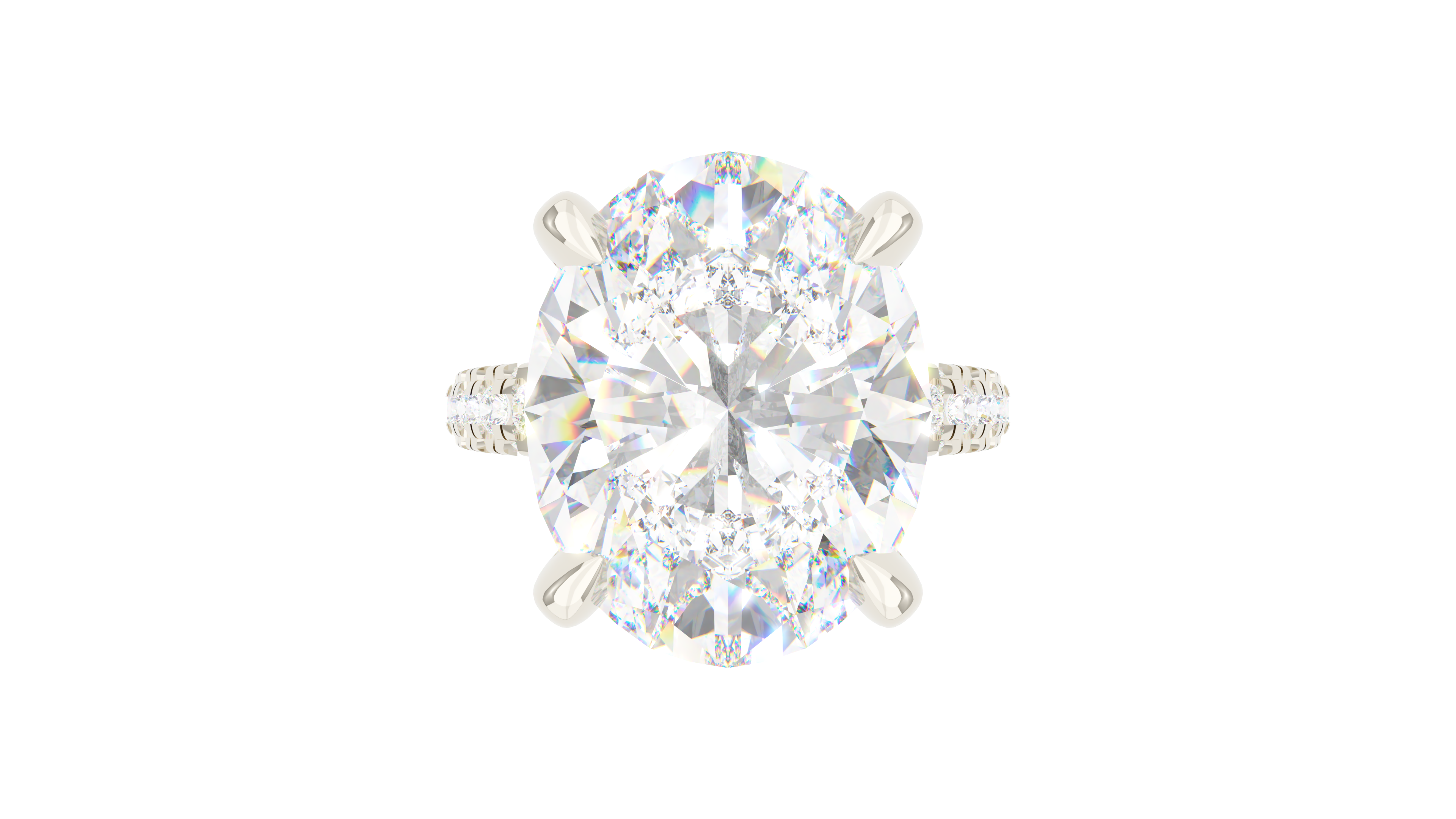 Oval Diamond Trio Pave