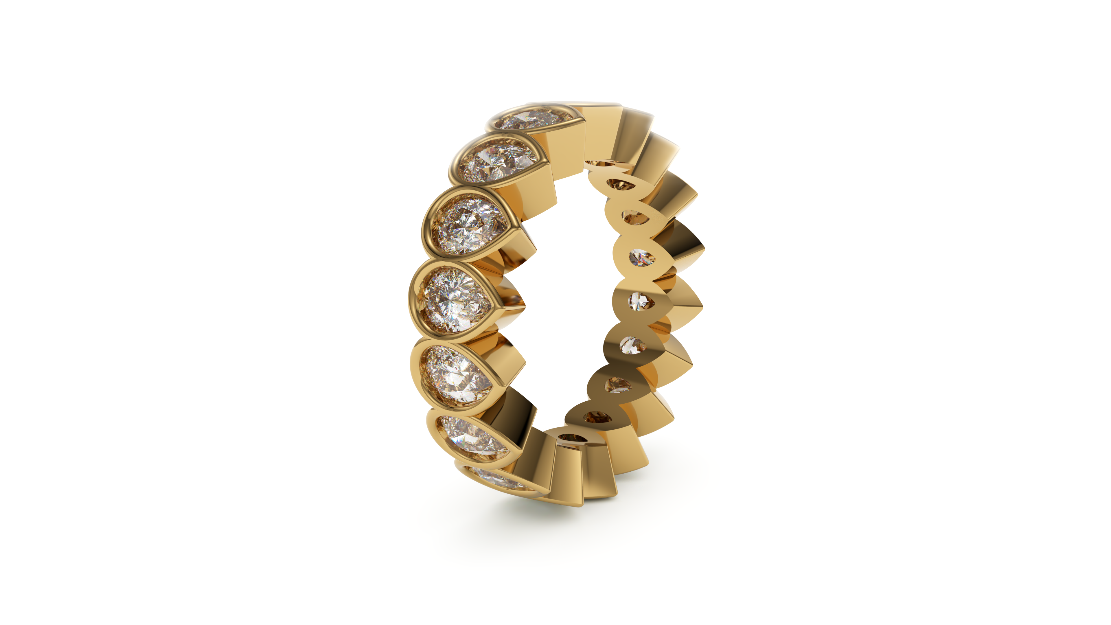 Pear Bezel Eternity Promise
