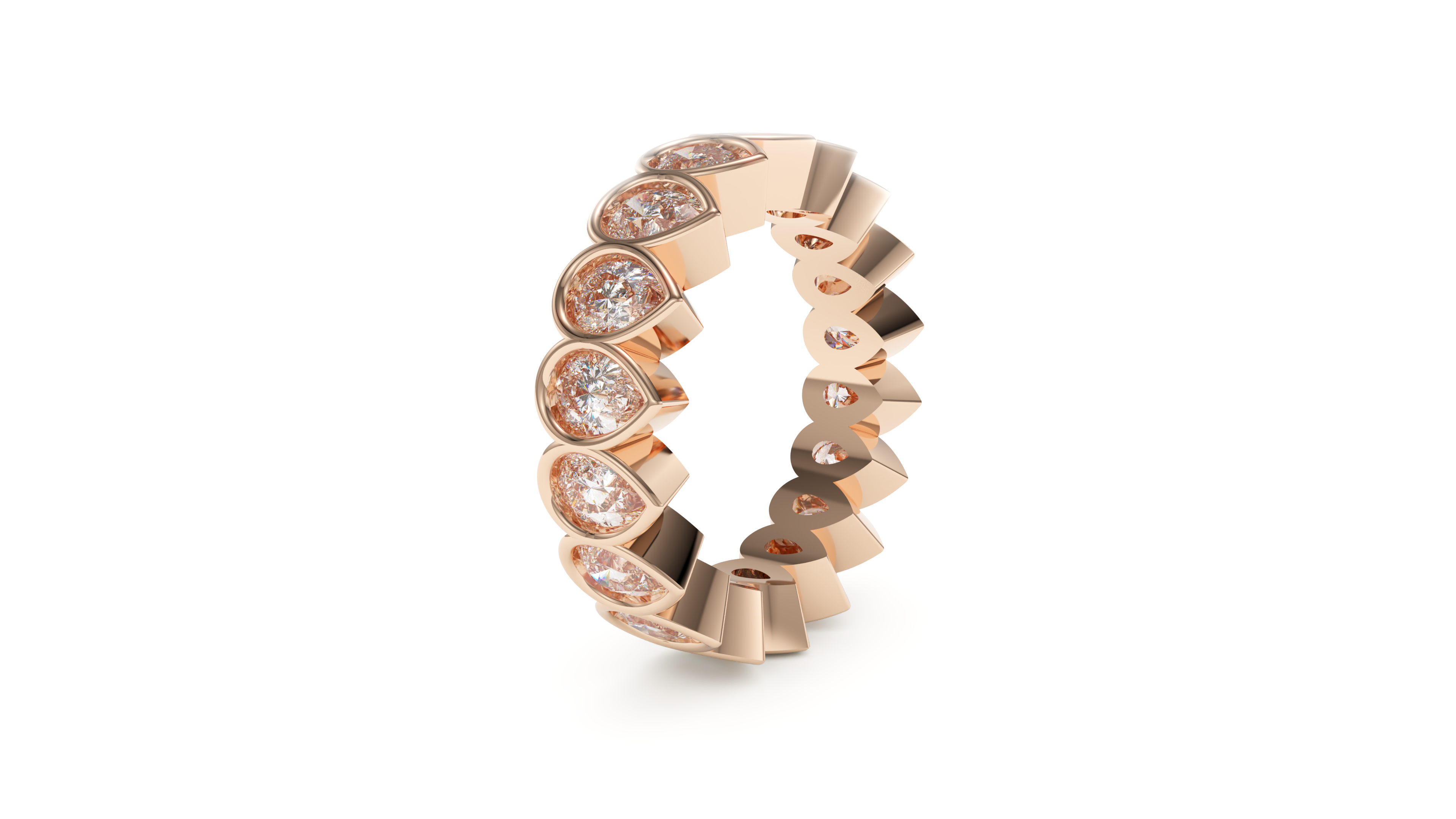 Pear Bezel Eternity Promise