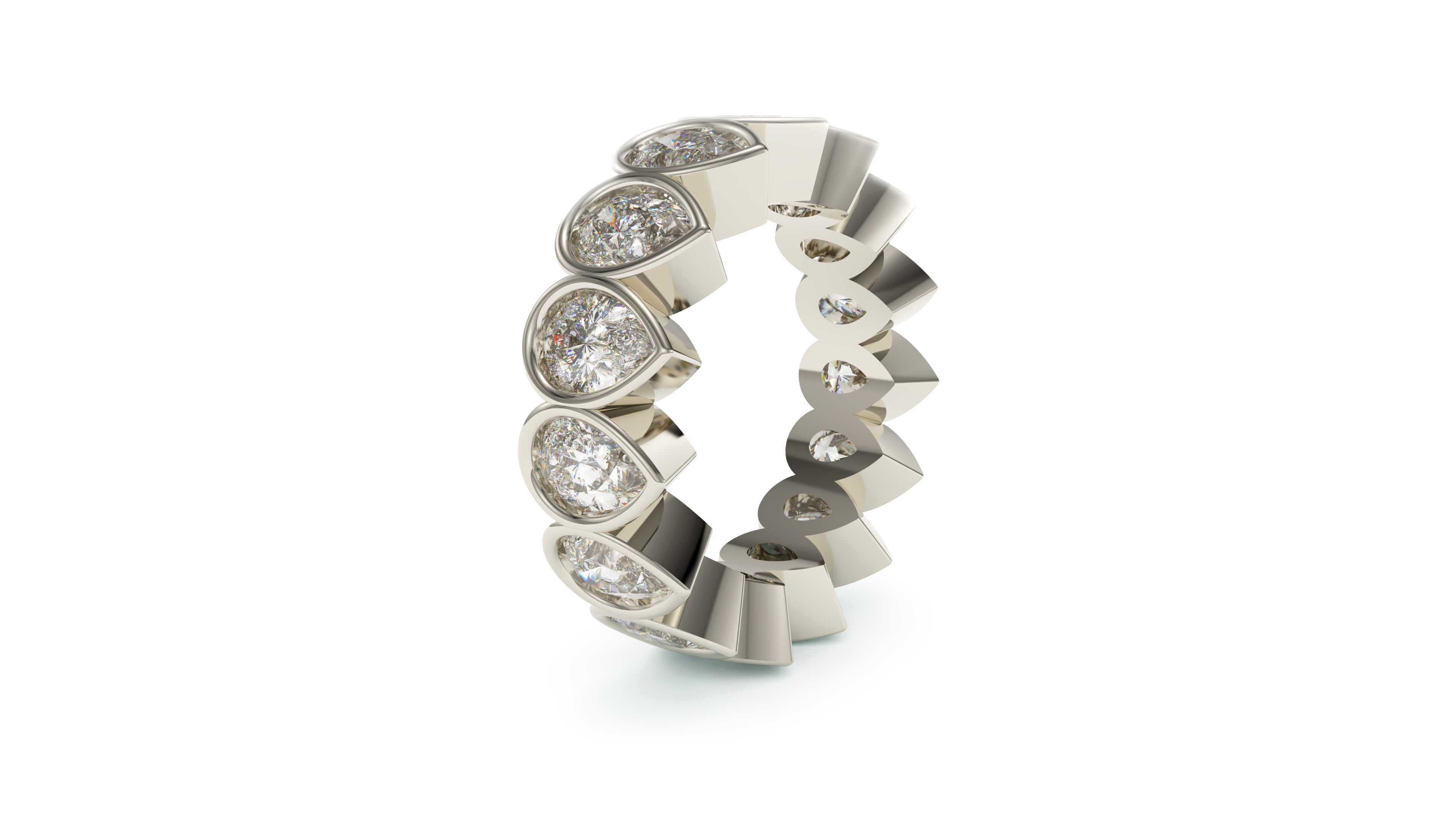 Pear Bezel Eternity Devotion