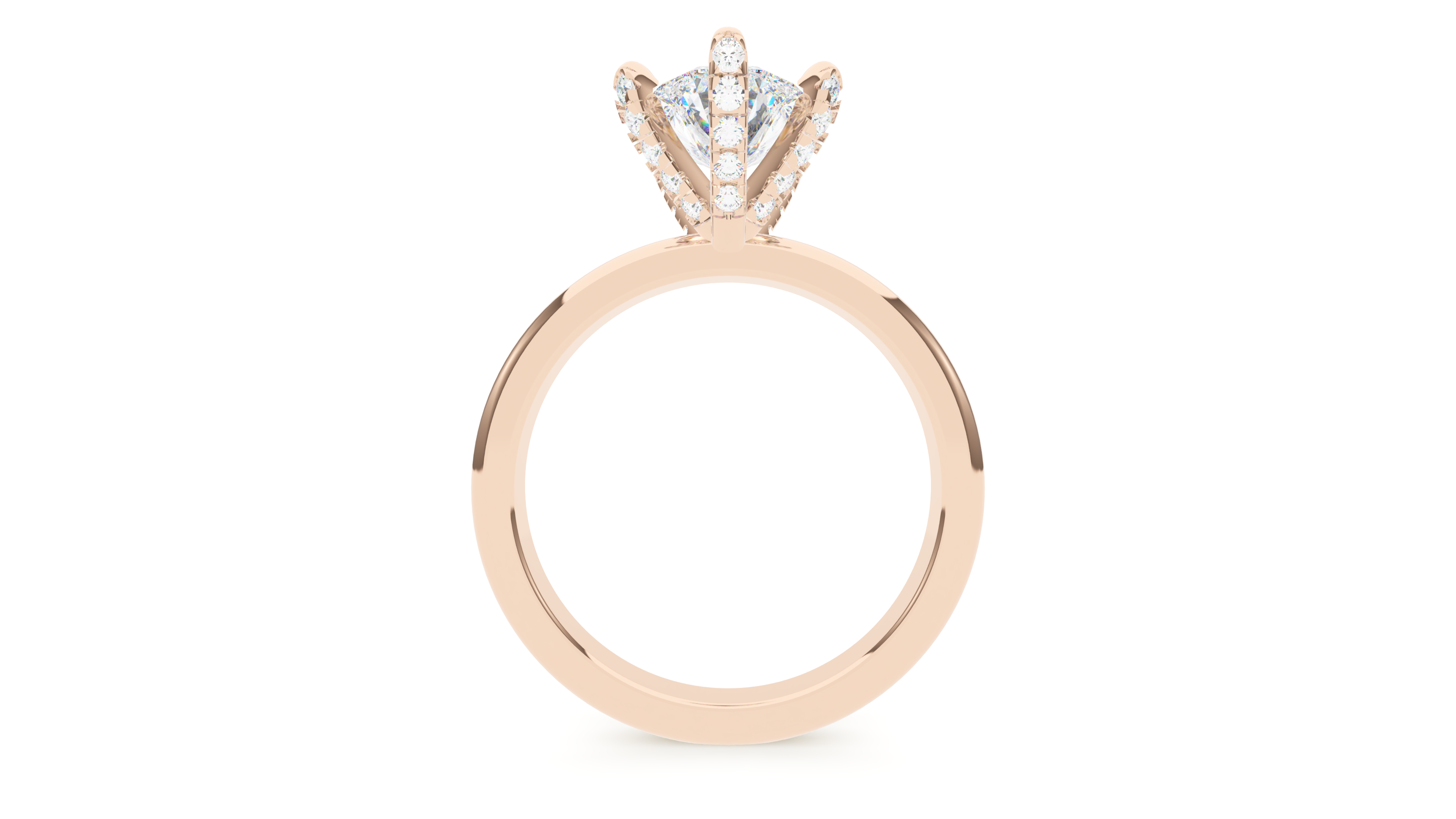 Pear Diamond Pave Prong