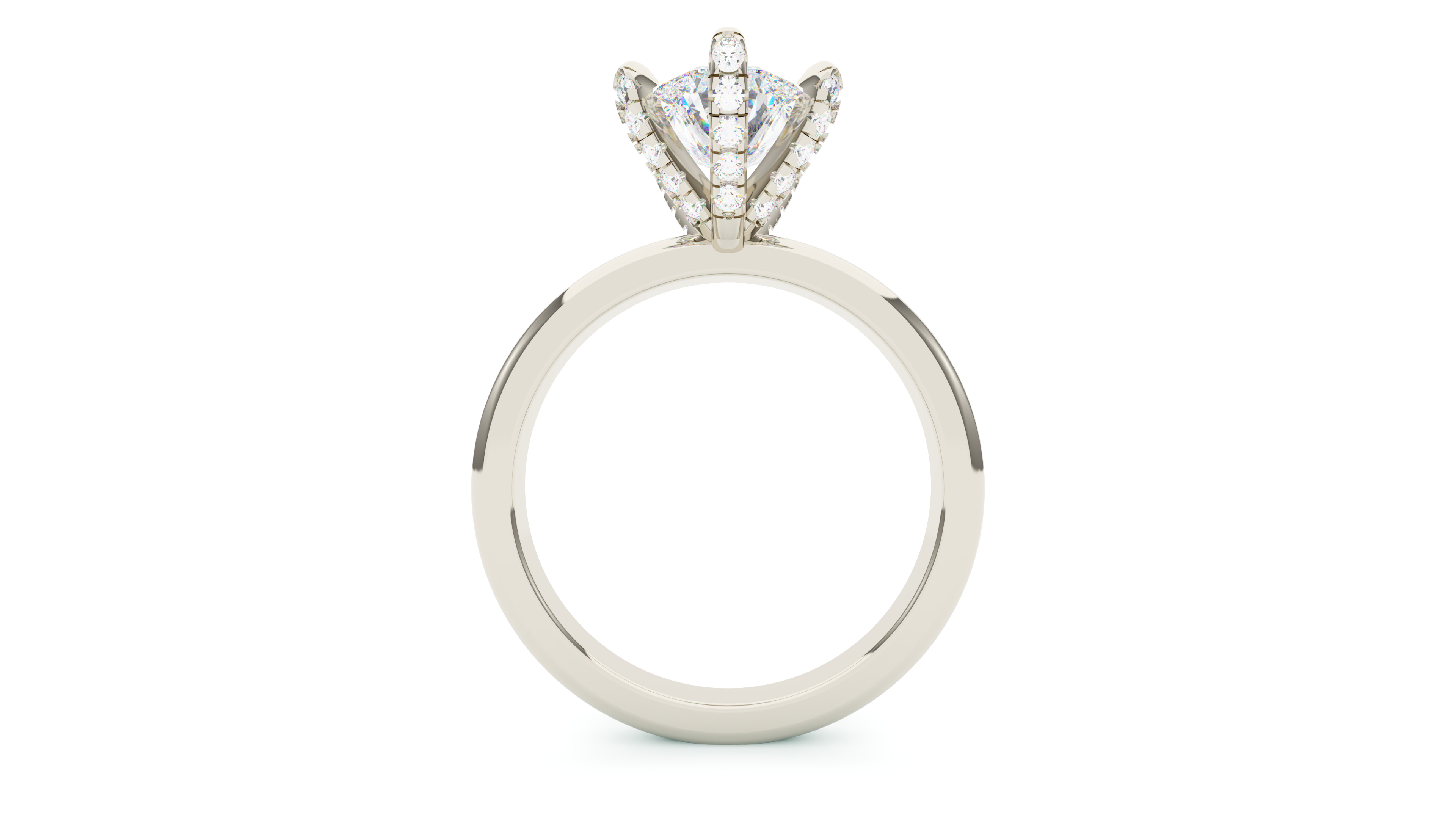 Pear Diamond Pave Prong