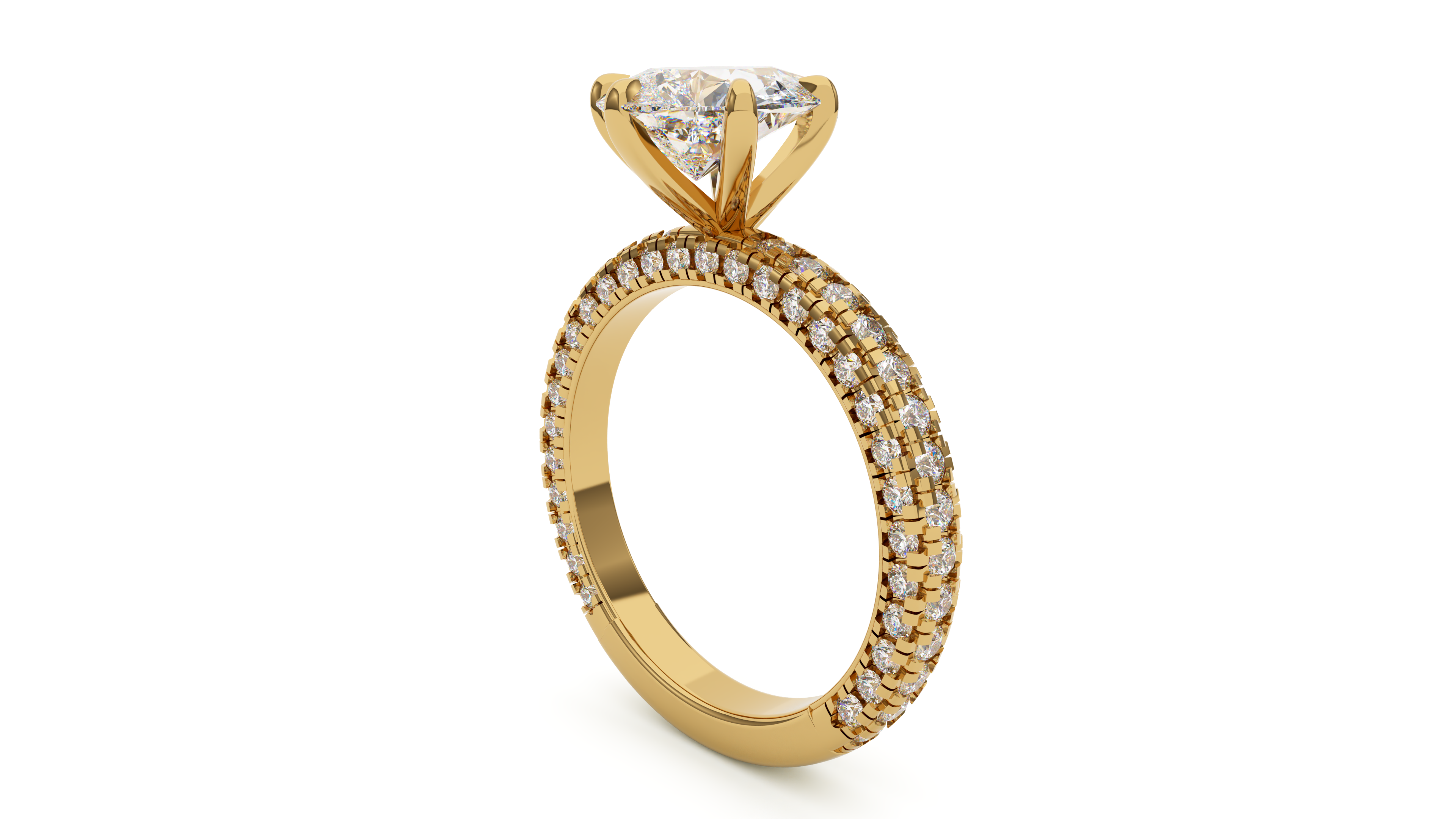 Trio Pavé Pear