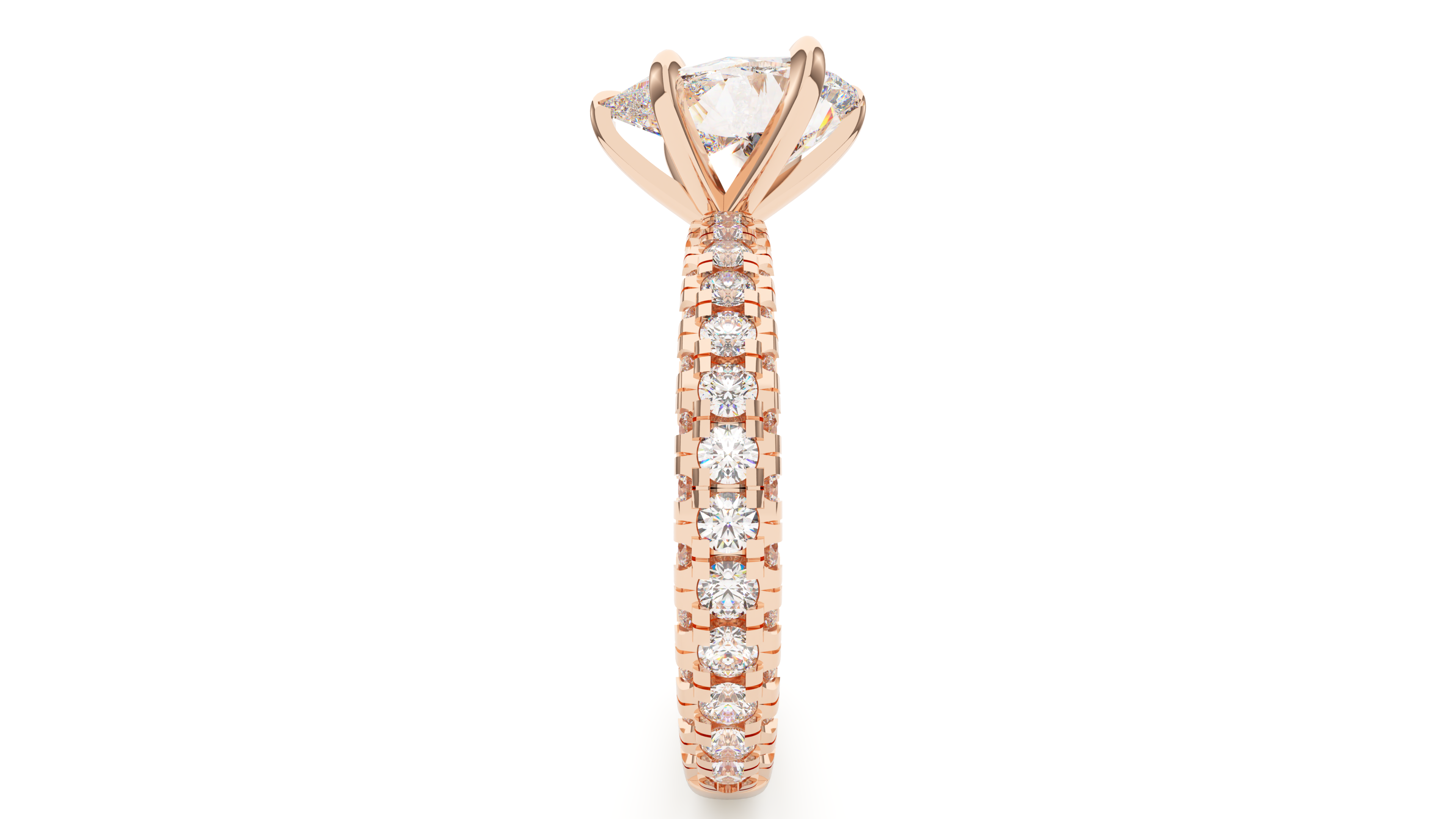 Pear Diamond Trio Pave