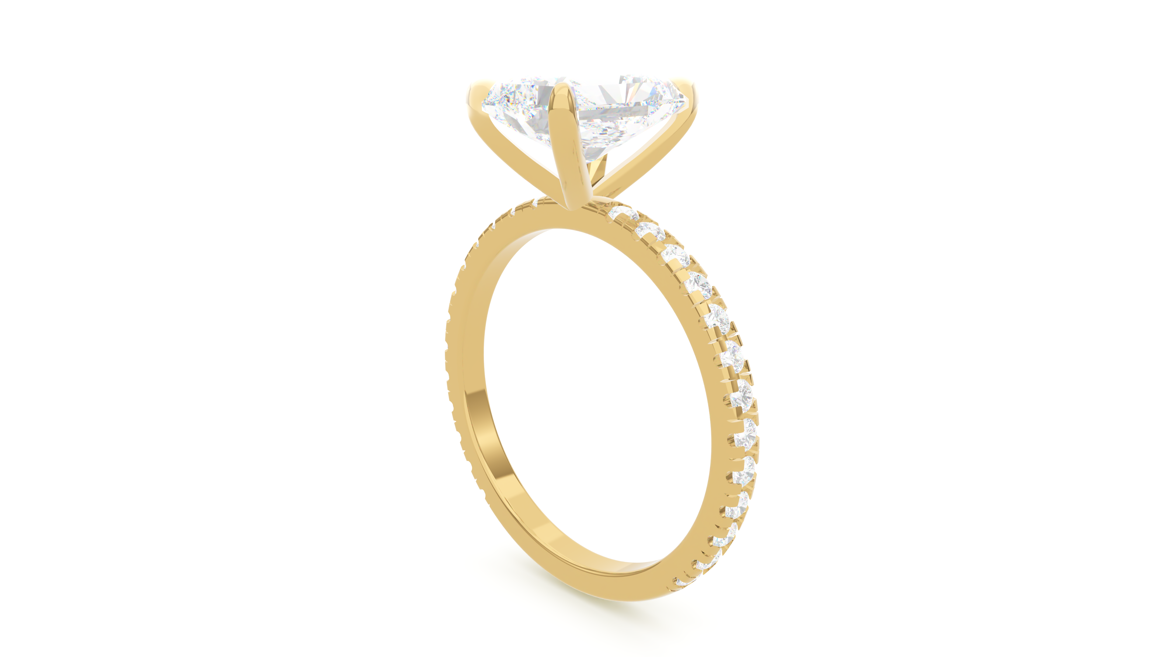Modern Pavé Emerald
