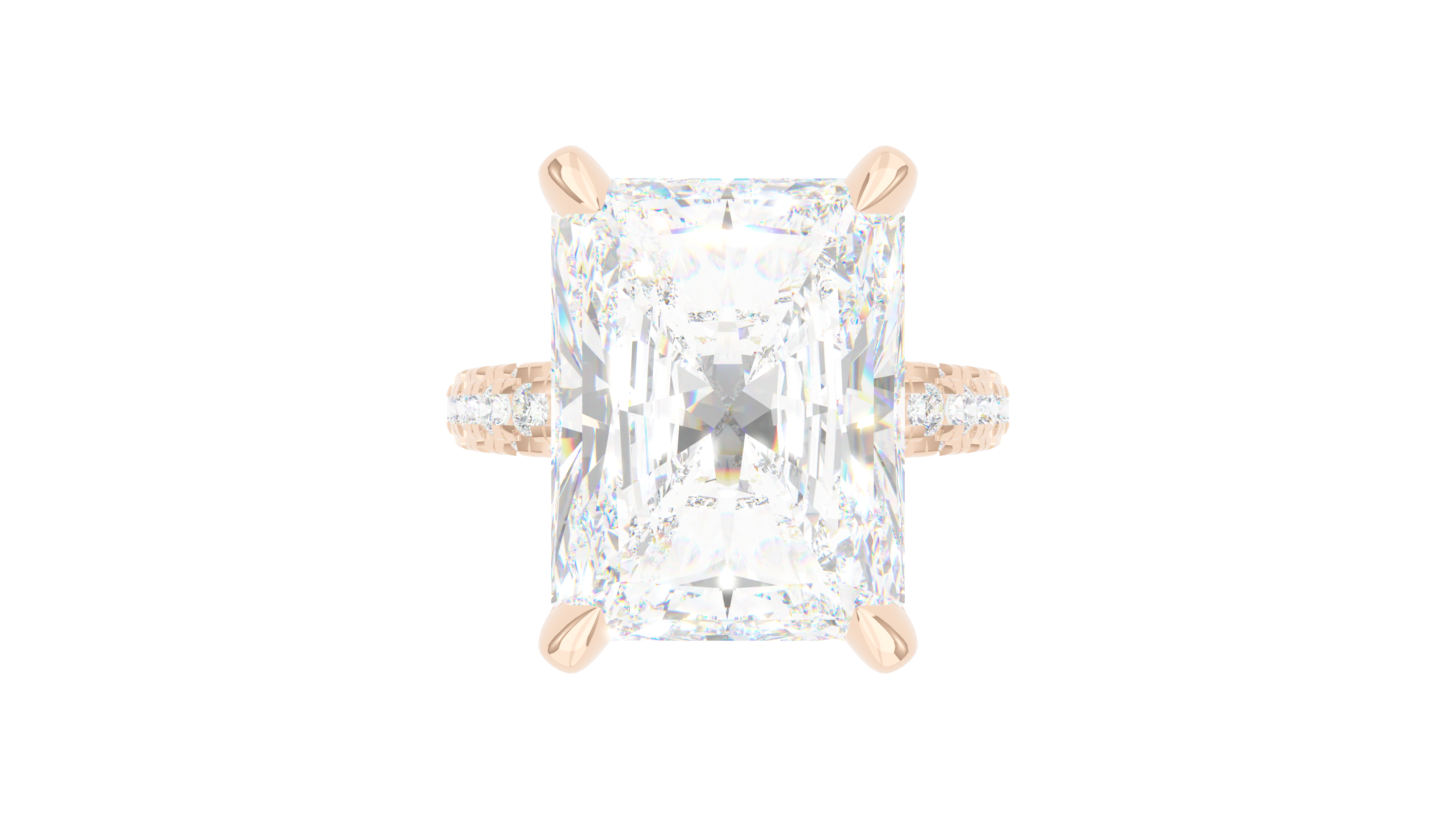 Radiant Diamond Trio Pave