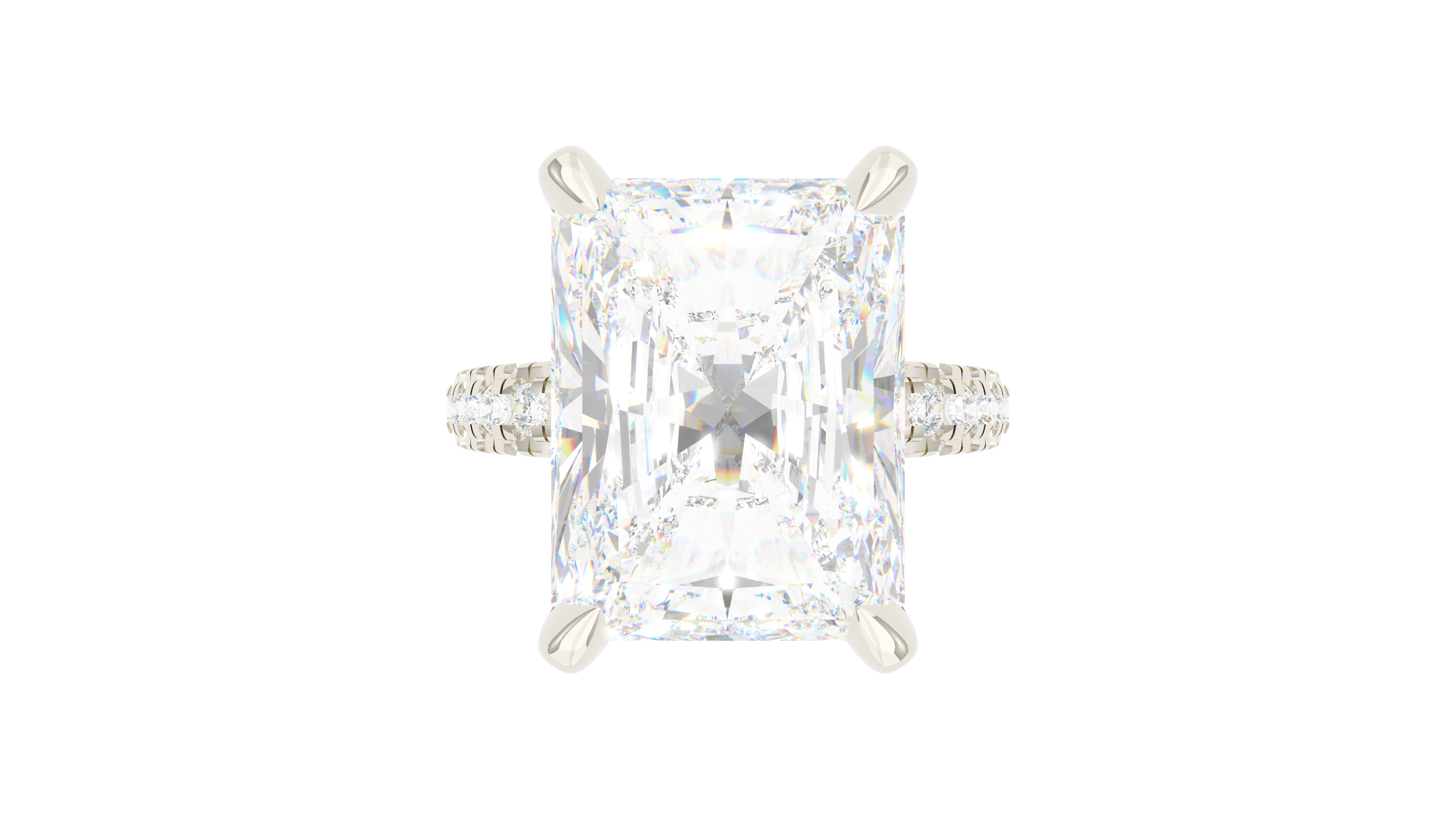 Radiant Diamond Trio Pave