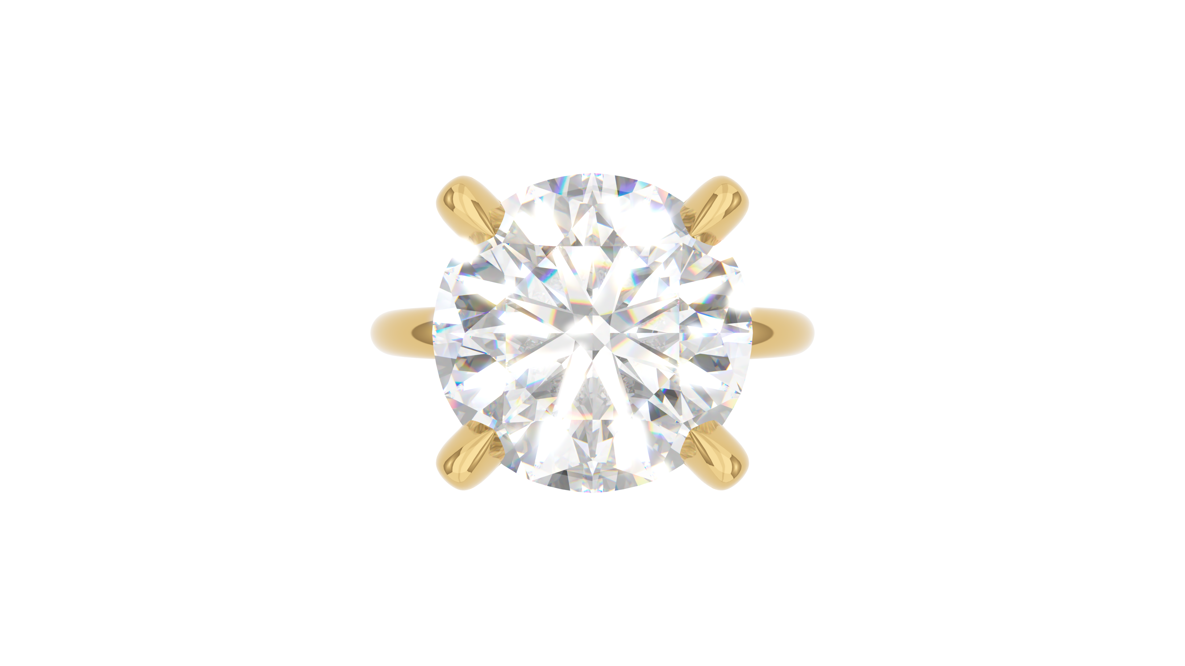 Round Diamond Pave Prong