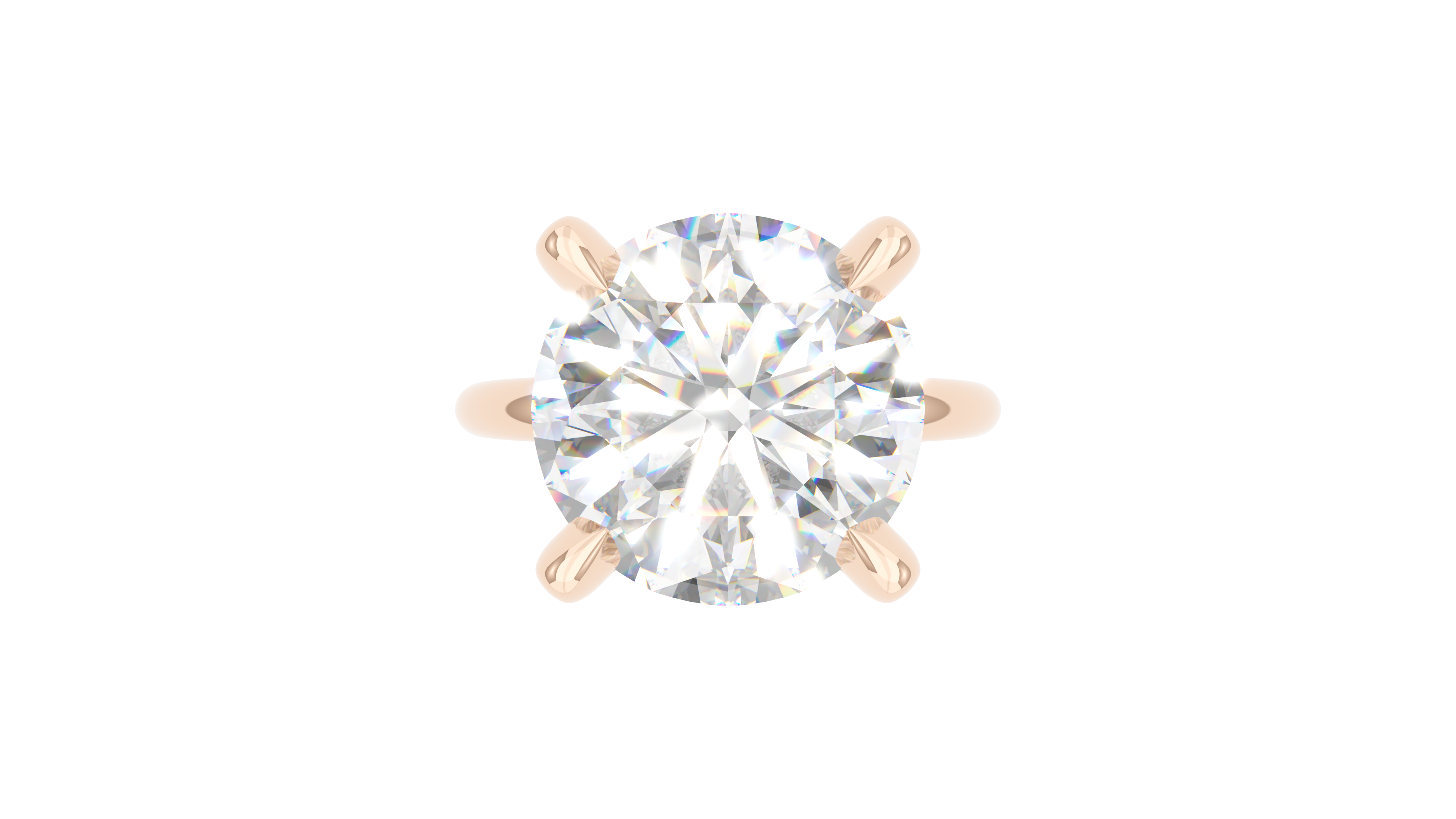 Round Diamond Pave Prong