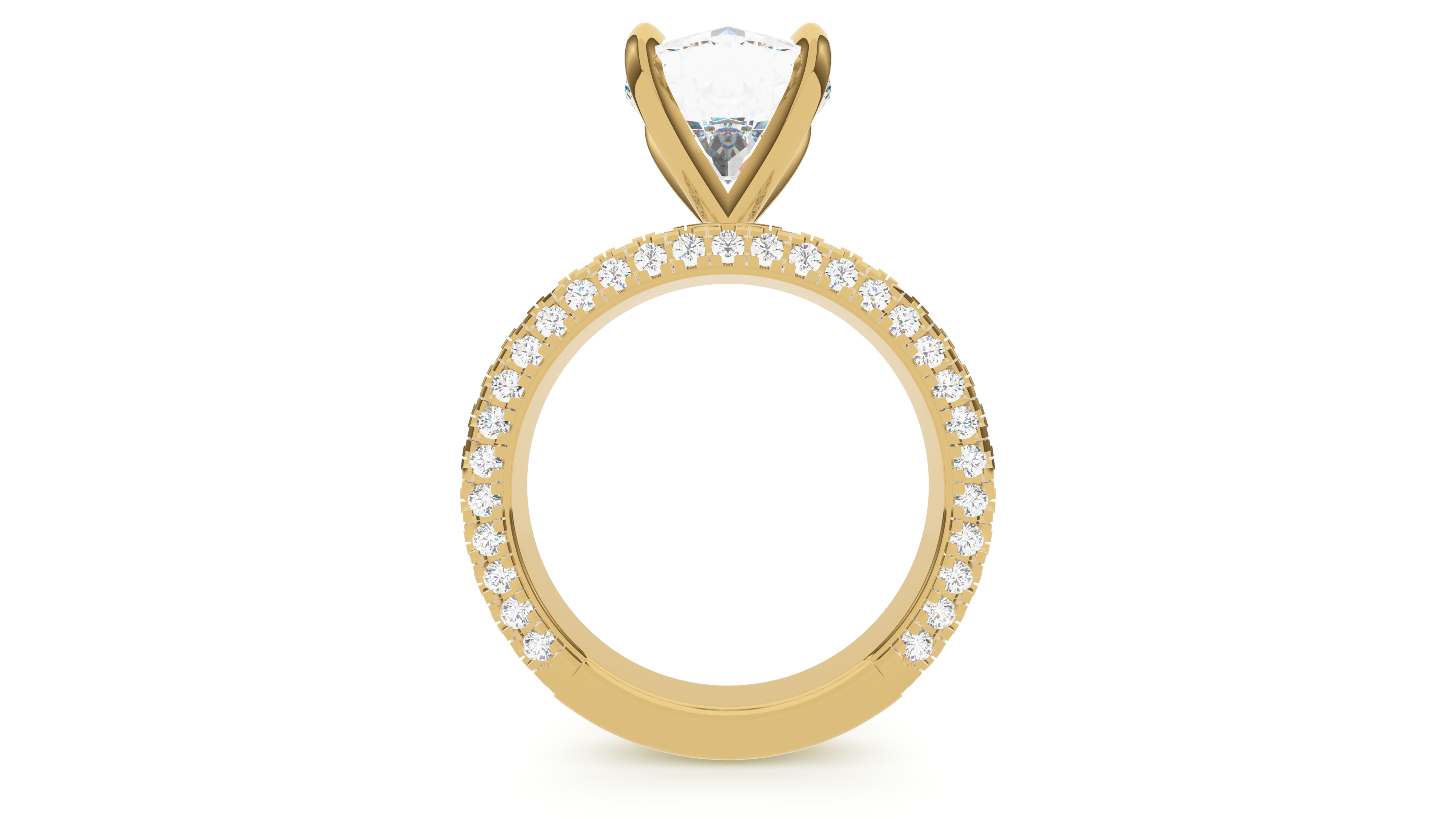Round Diamond Trio Pave