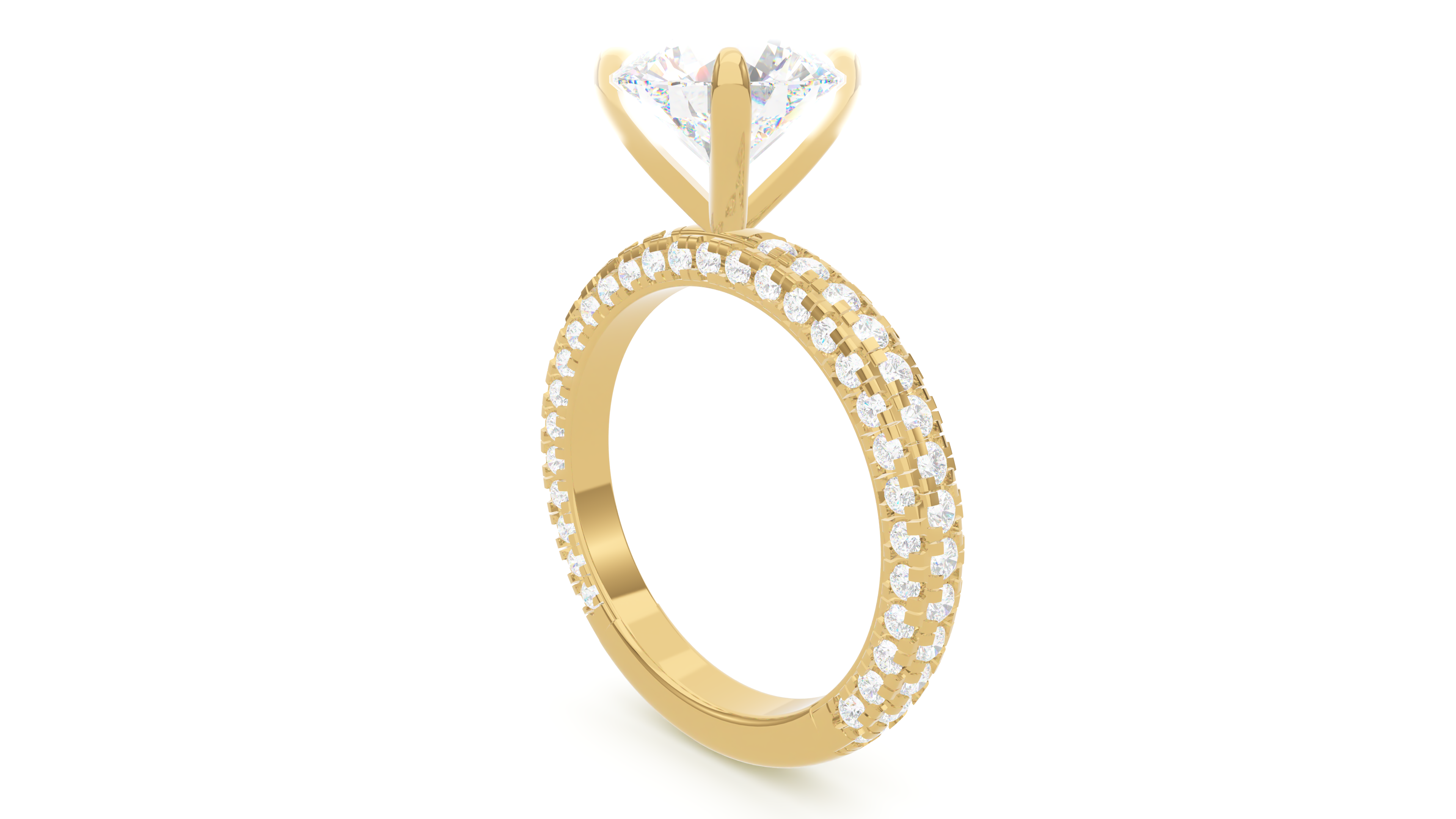 Round Diamond Trio Pave