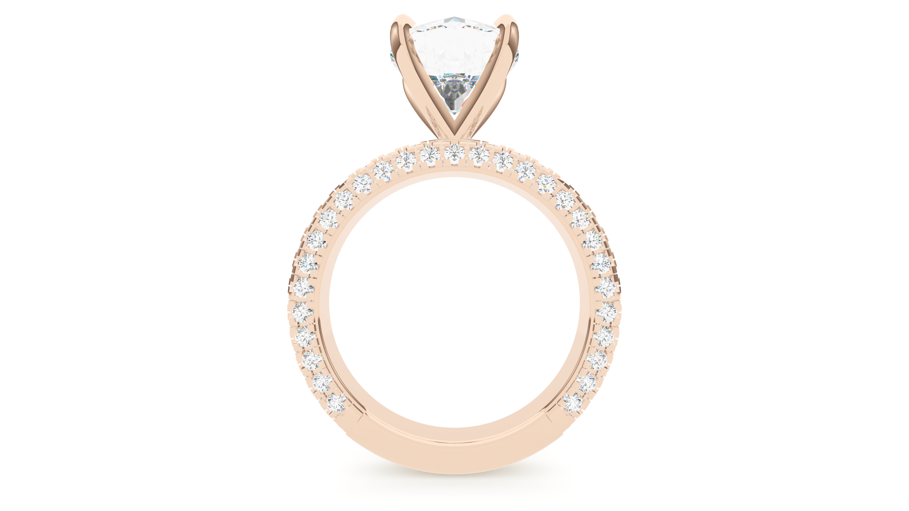 Round Diamond Trio Pave