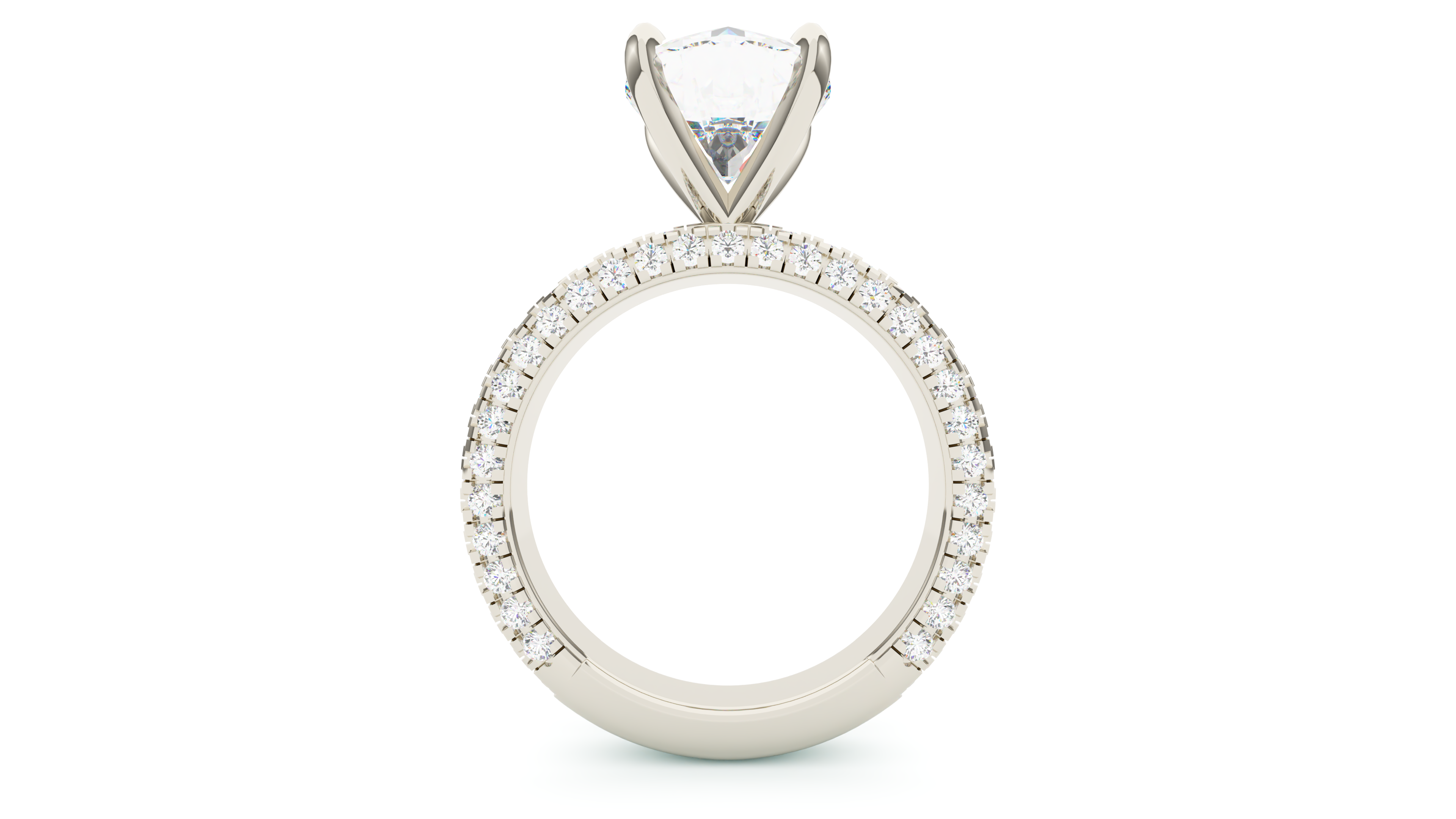Round Diamond Trio Pave