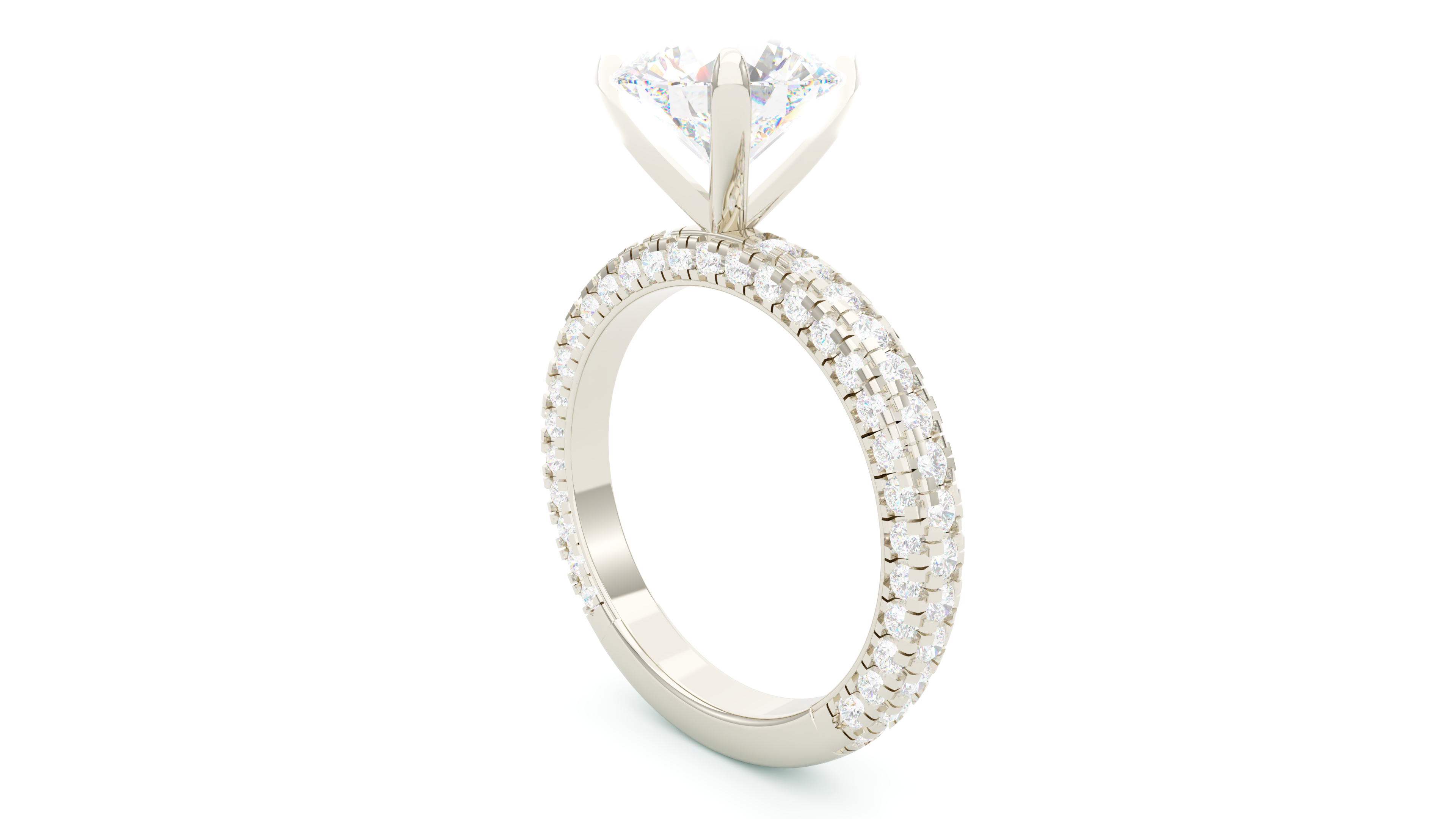 Round Diamond Trio Pave