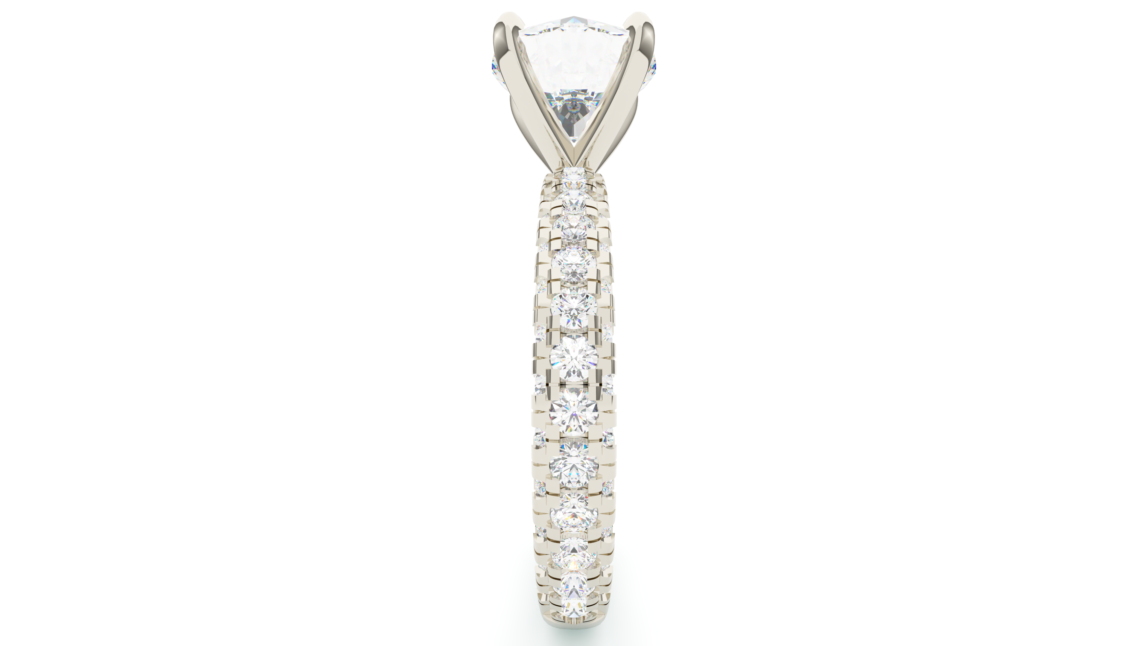 Round Diamond Trio Pave